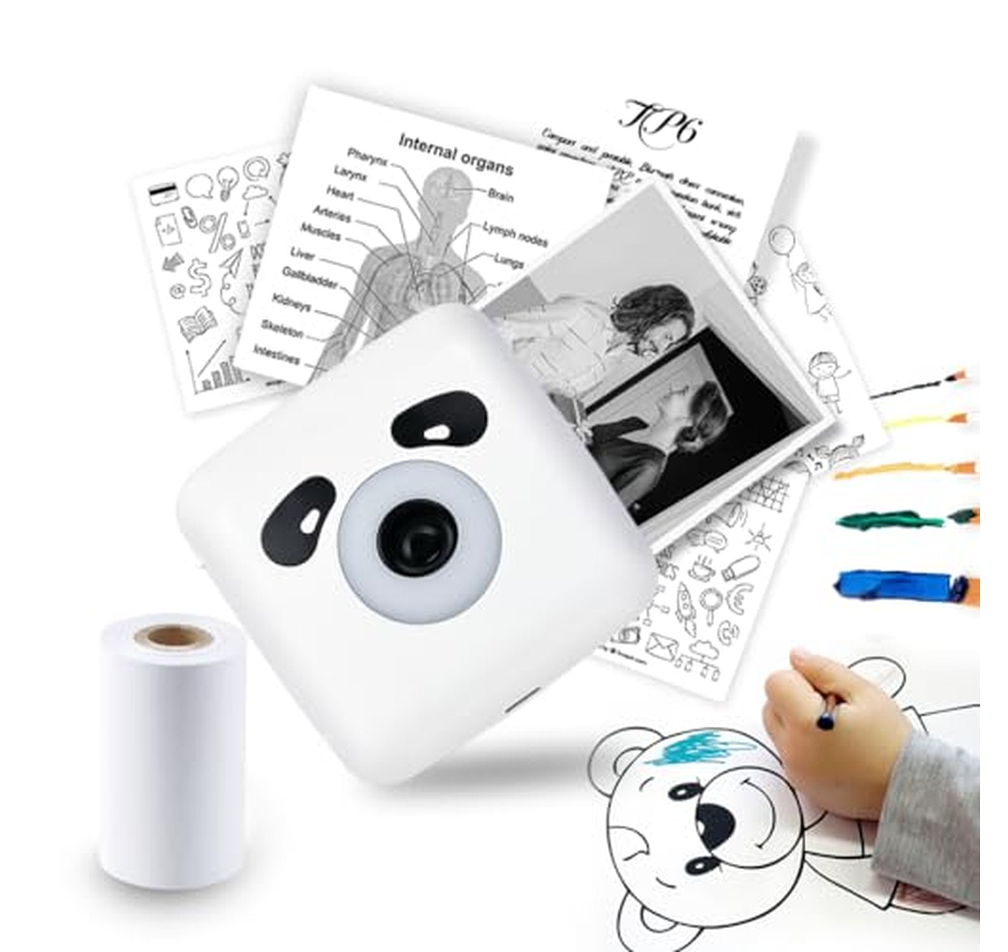 300DPI Portable Thermal Sticker Printer with Paper