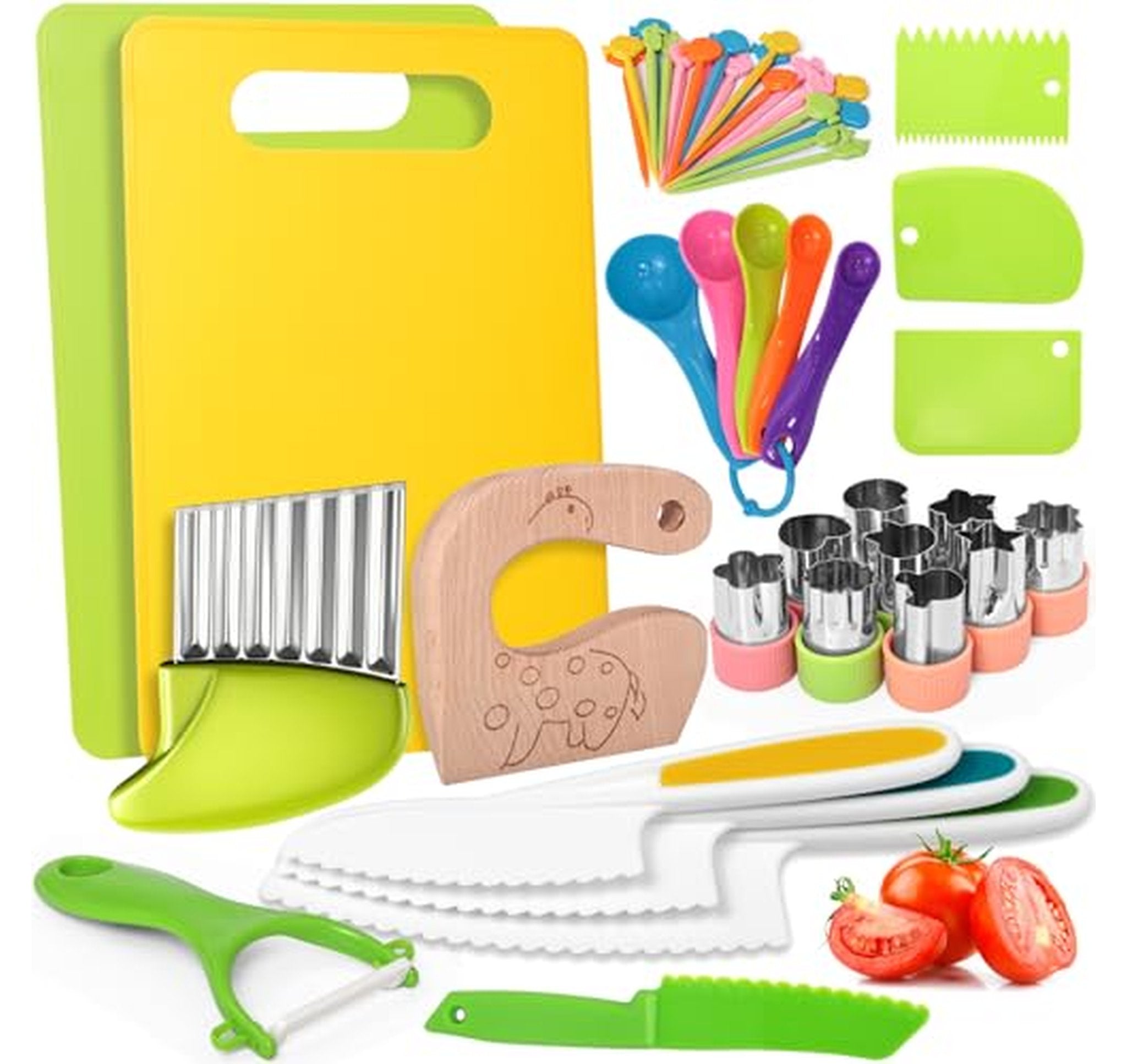 46 Piece Kids Safe Cooking Knife Set