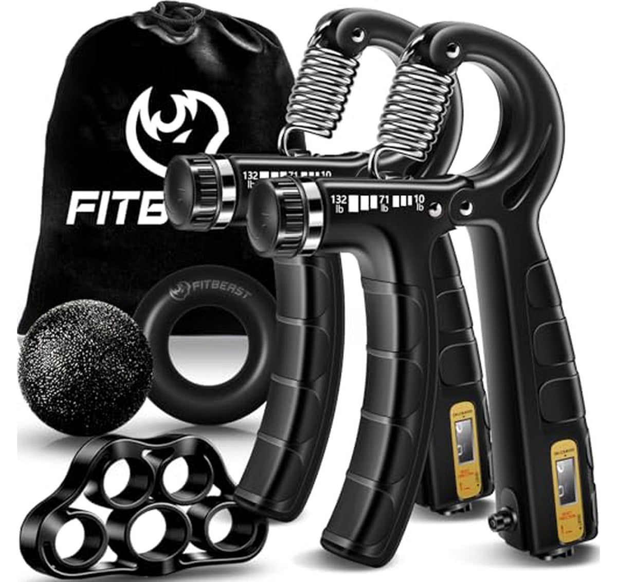 Hand Grip Strengthener Workout Kit, 5 Piece Adjustable