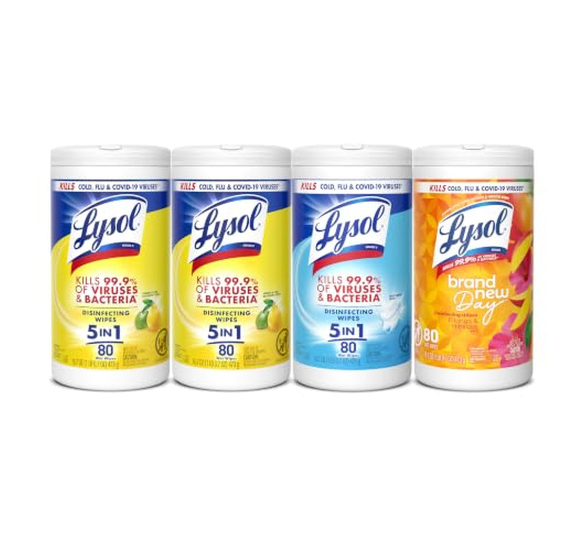4 Pack Lysol Disinfecting Wipes, 80 Count Each