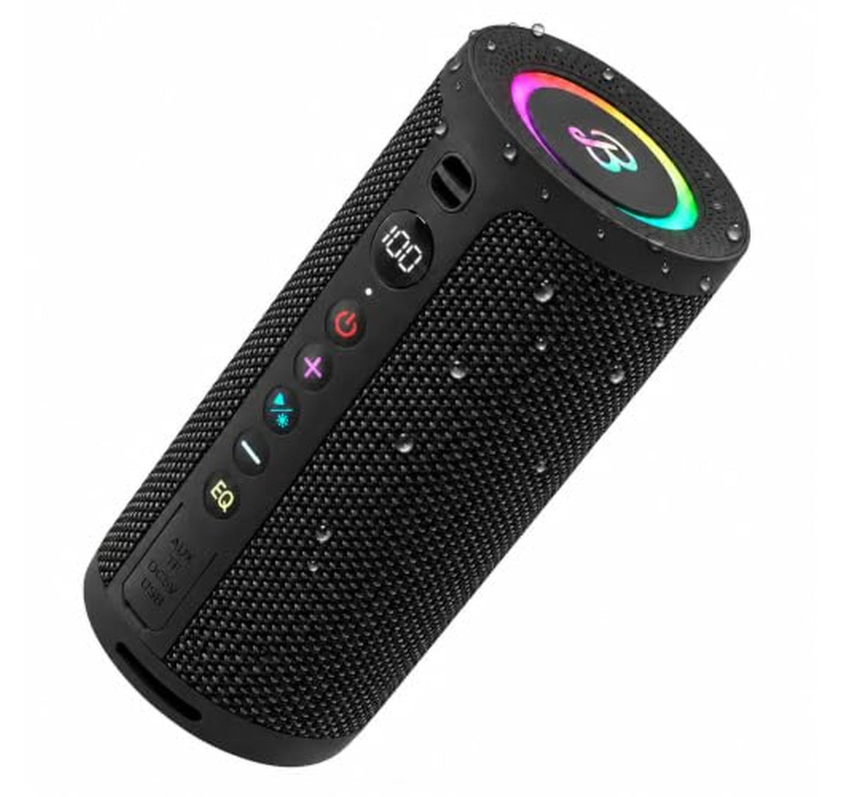 20W Waterproof Portable Bluetooth Speaker with RGB Lights