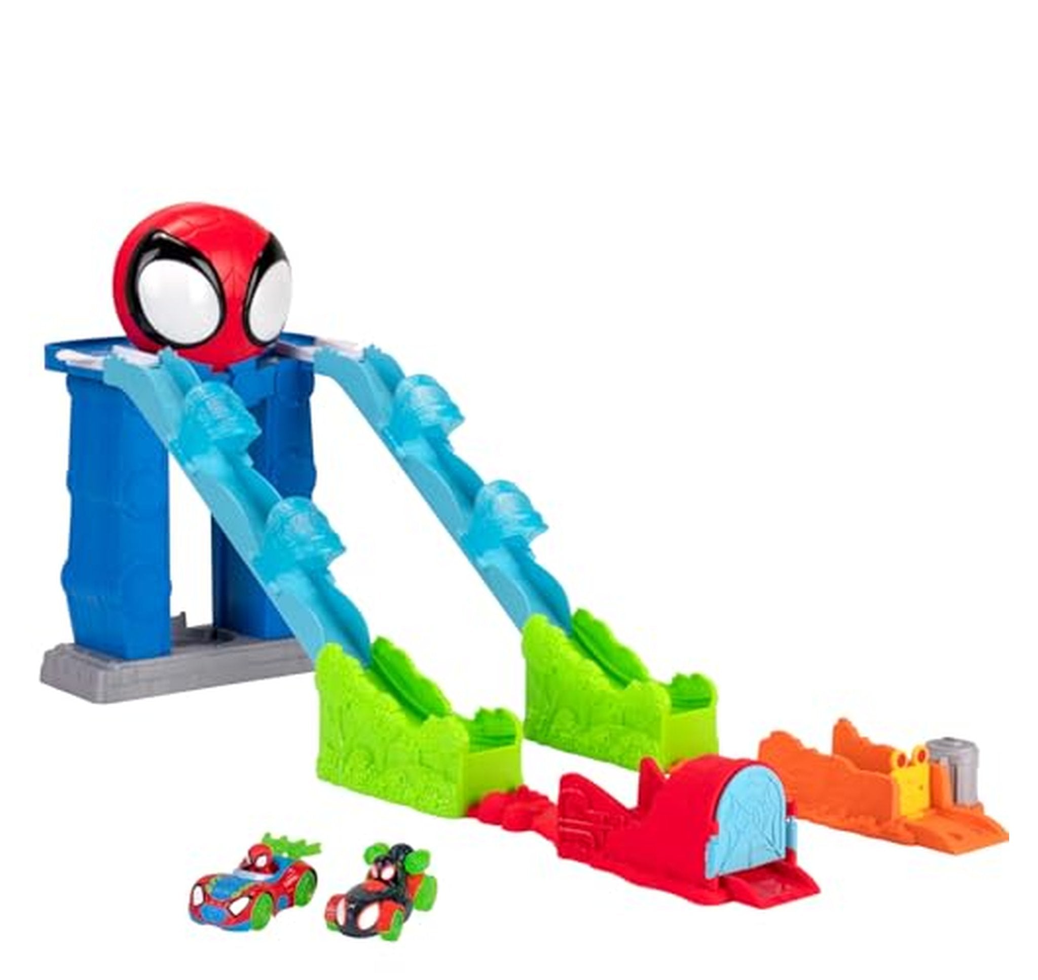 Marvel Spidey Mega Jump HQ Dual Race Track Playset