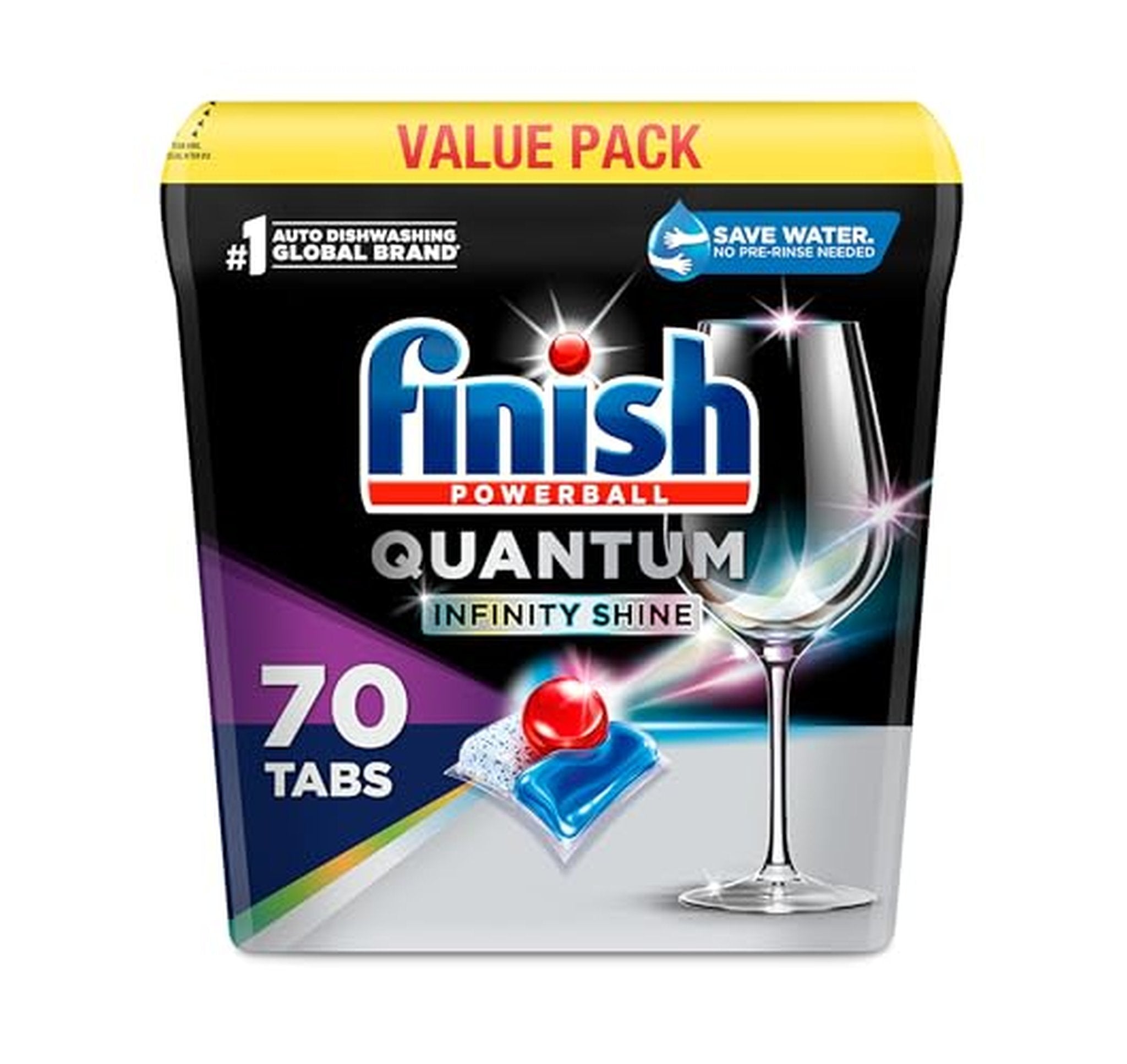 Finish Quantum Infinity Shine Dishwasher Pods, 70 Count