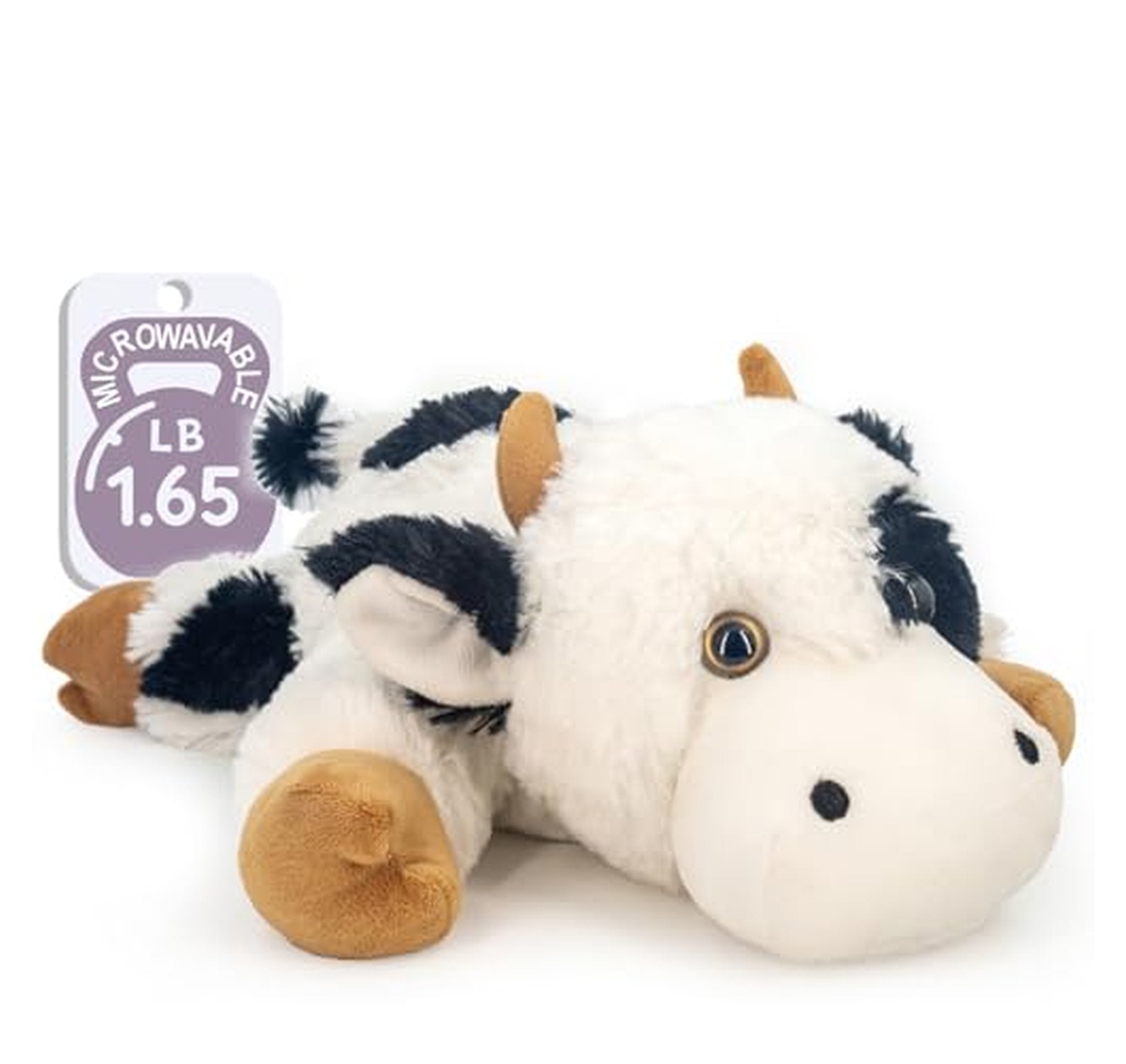 Microwavable Weighted Cow Plush Heating Pad