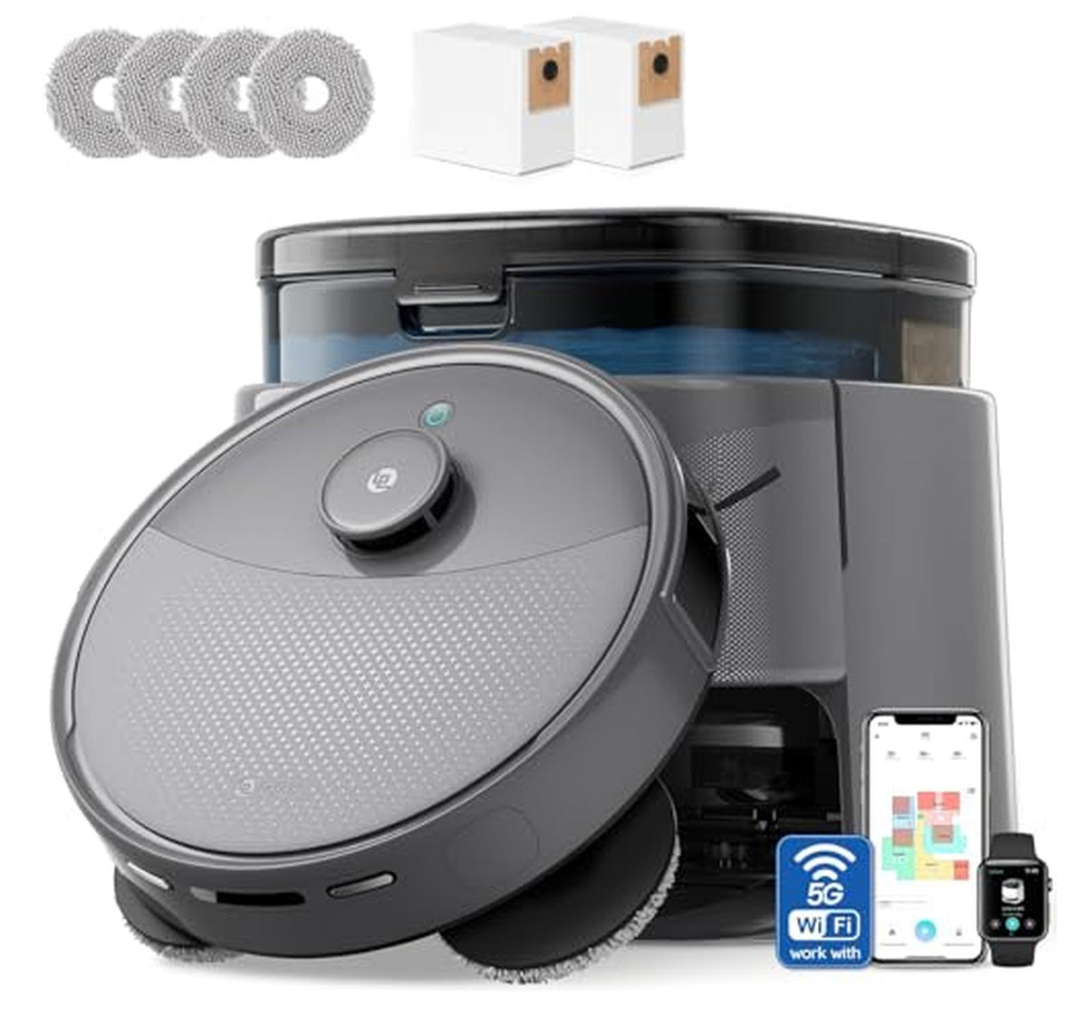 Self-Emptying Robot Vacuum and Mop