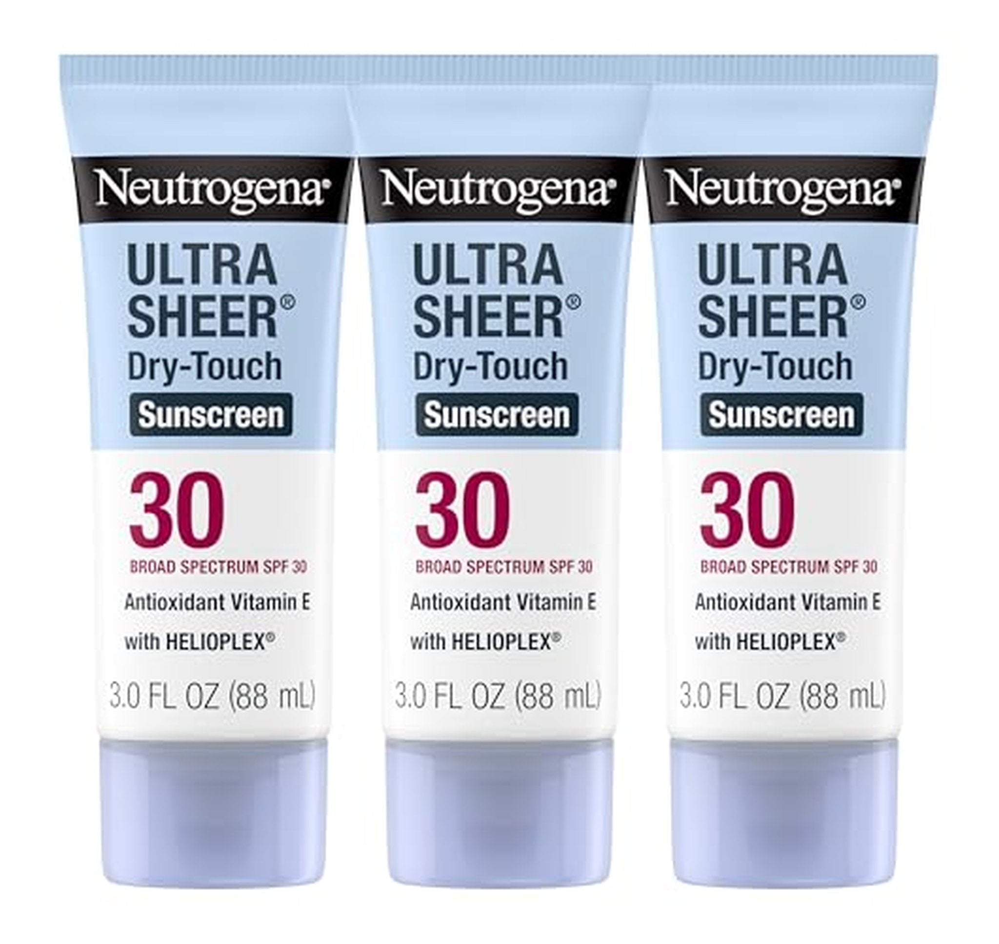 3 Pack Neutrogena Ultra Sheer SPF 30 Sunscreen