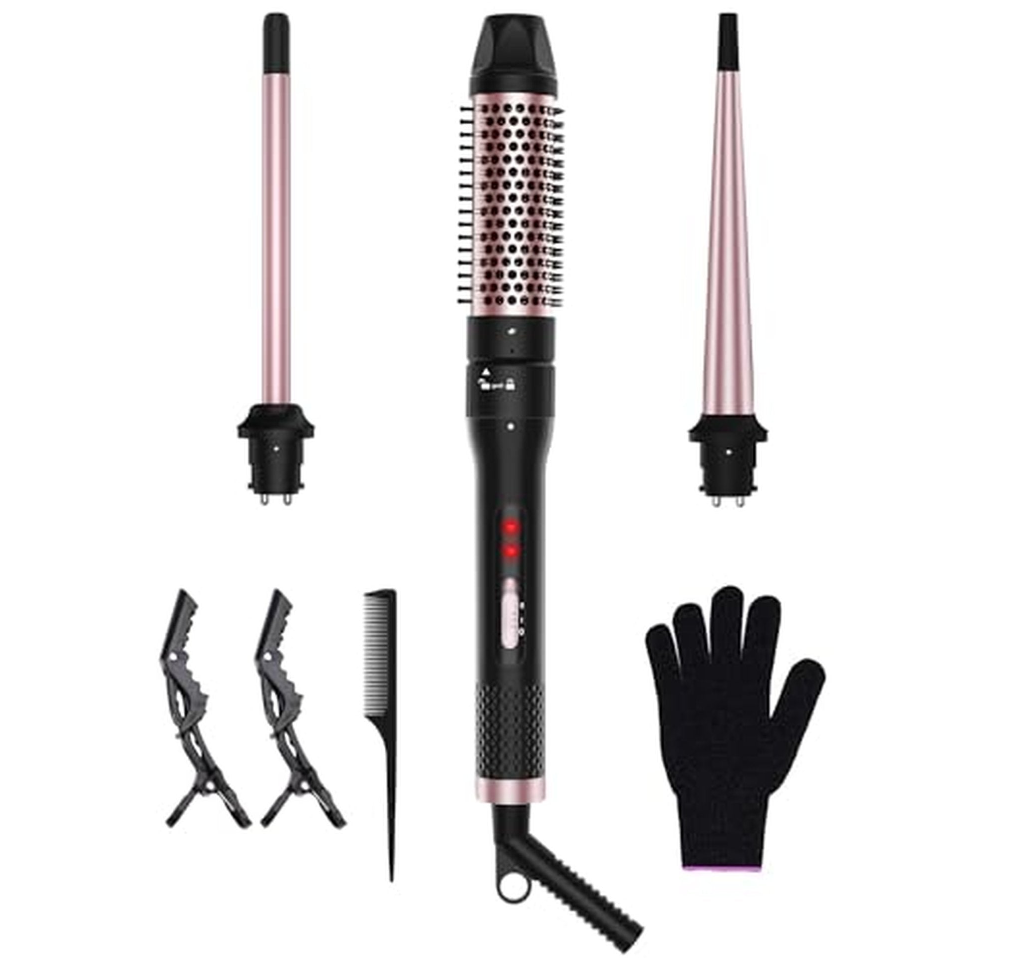 3 in 1 Ceramic Curling Wand Set with Brush