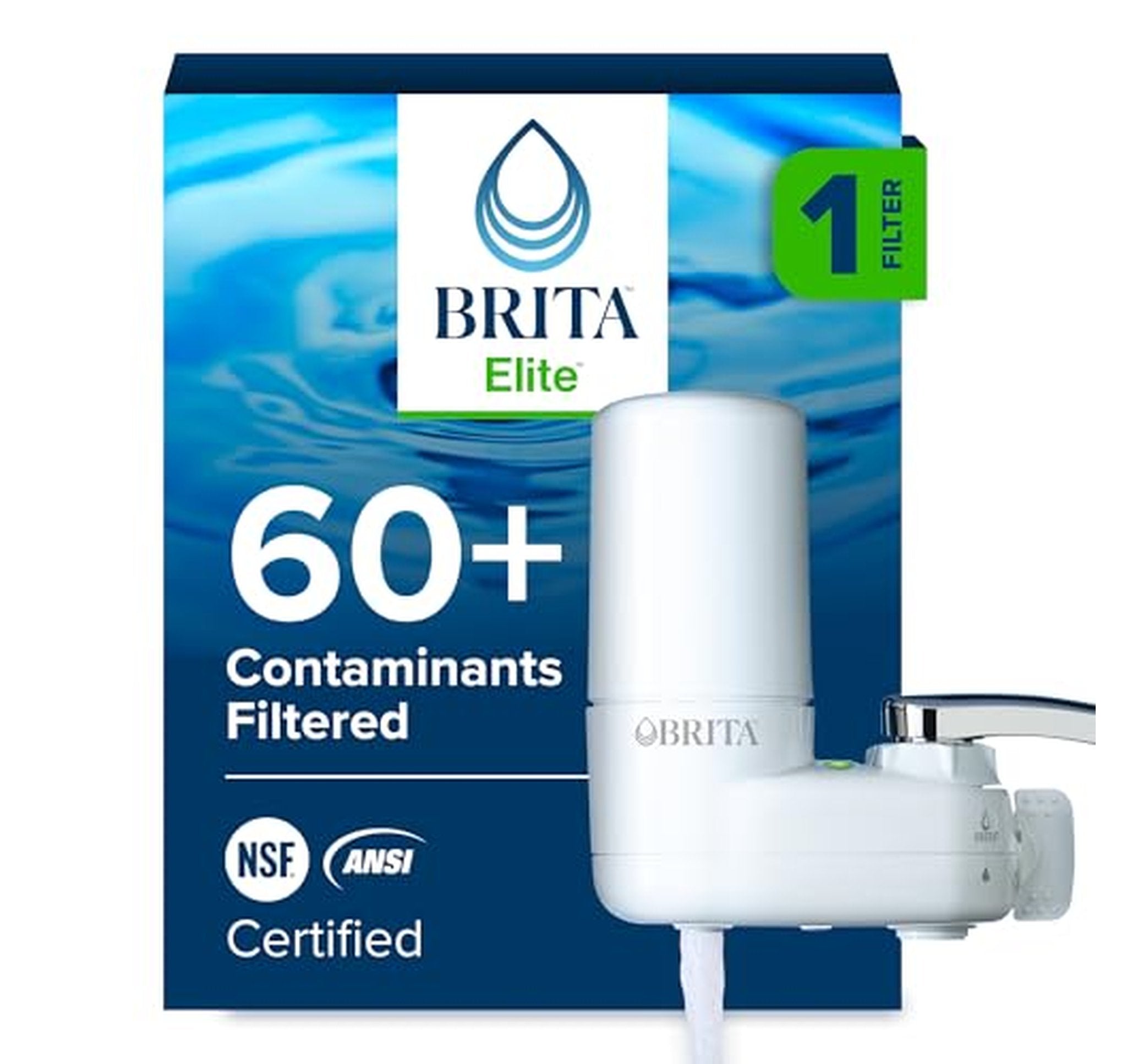 BRITA No-Wait Faucet Mount Water Filter System