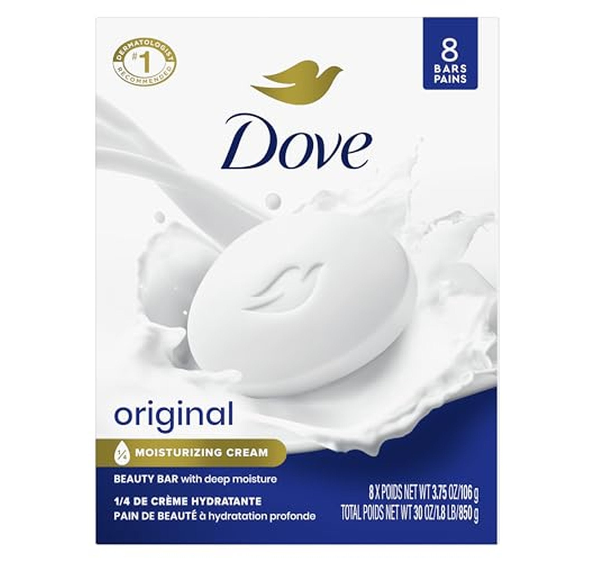 8 Pack Dove Moisturizing Beauty Bar Soap 3.75 oz