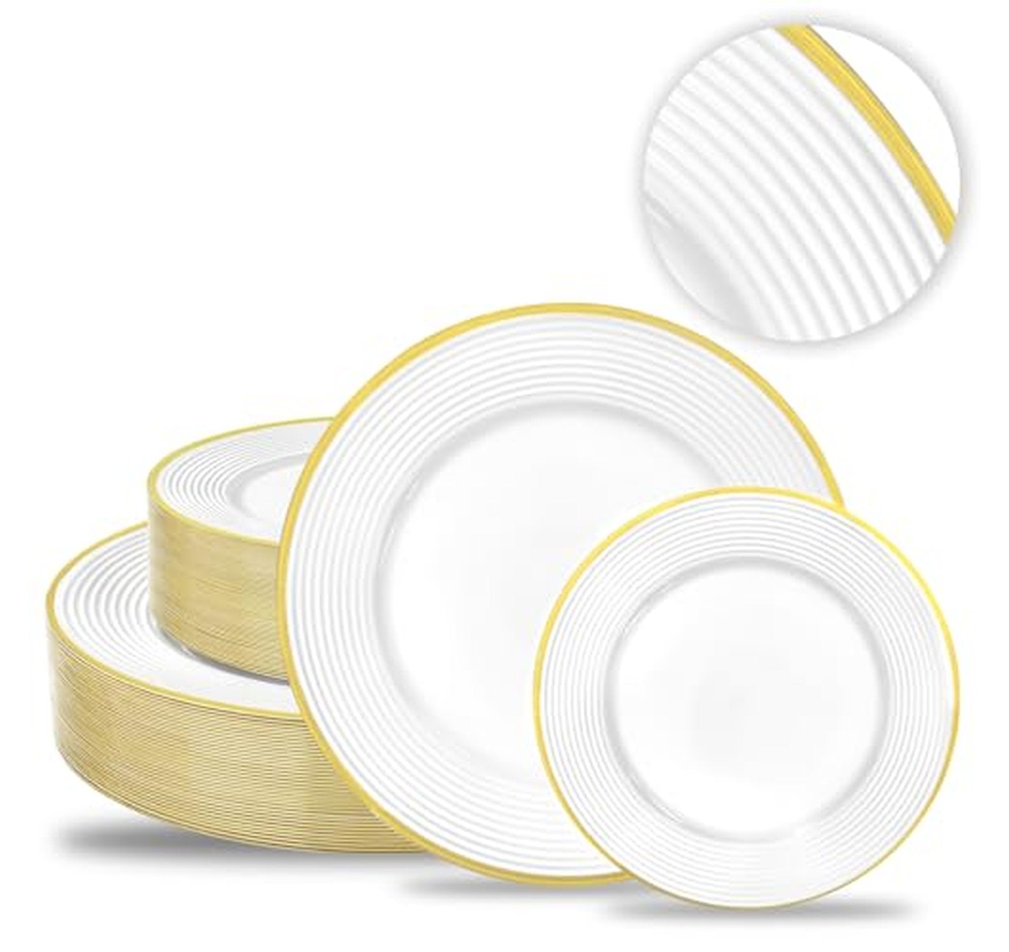 100 Count Heavy Duty Disposable Plastic Plates