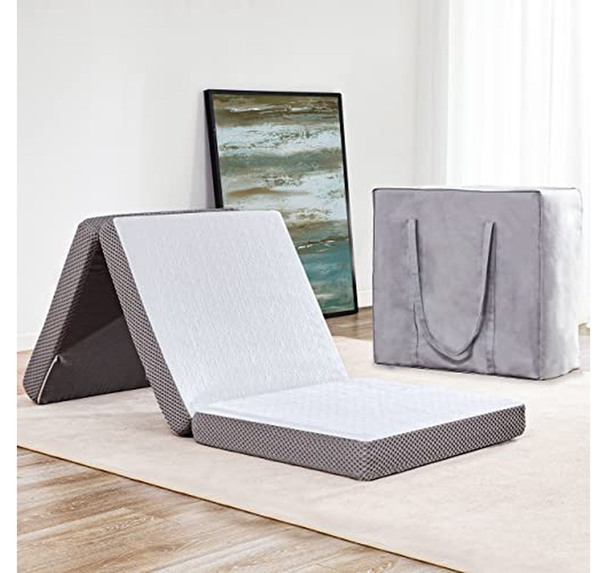 Tri-Fold Gel Memory Foam Folding Cot Mattress