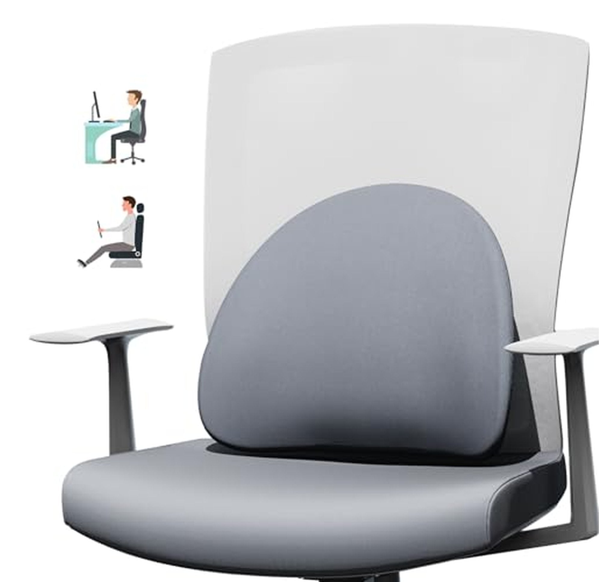 Memory Foam Lumbar Support Pillow for Office Chair