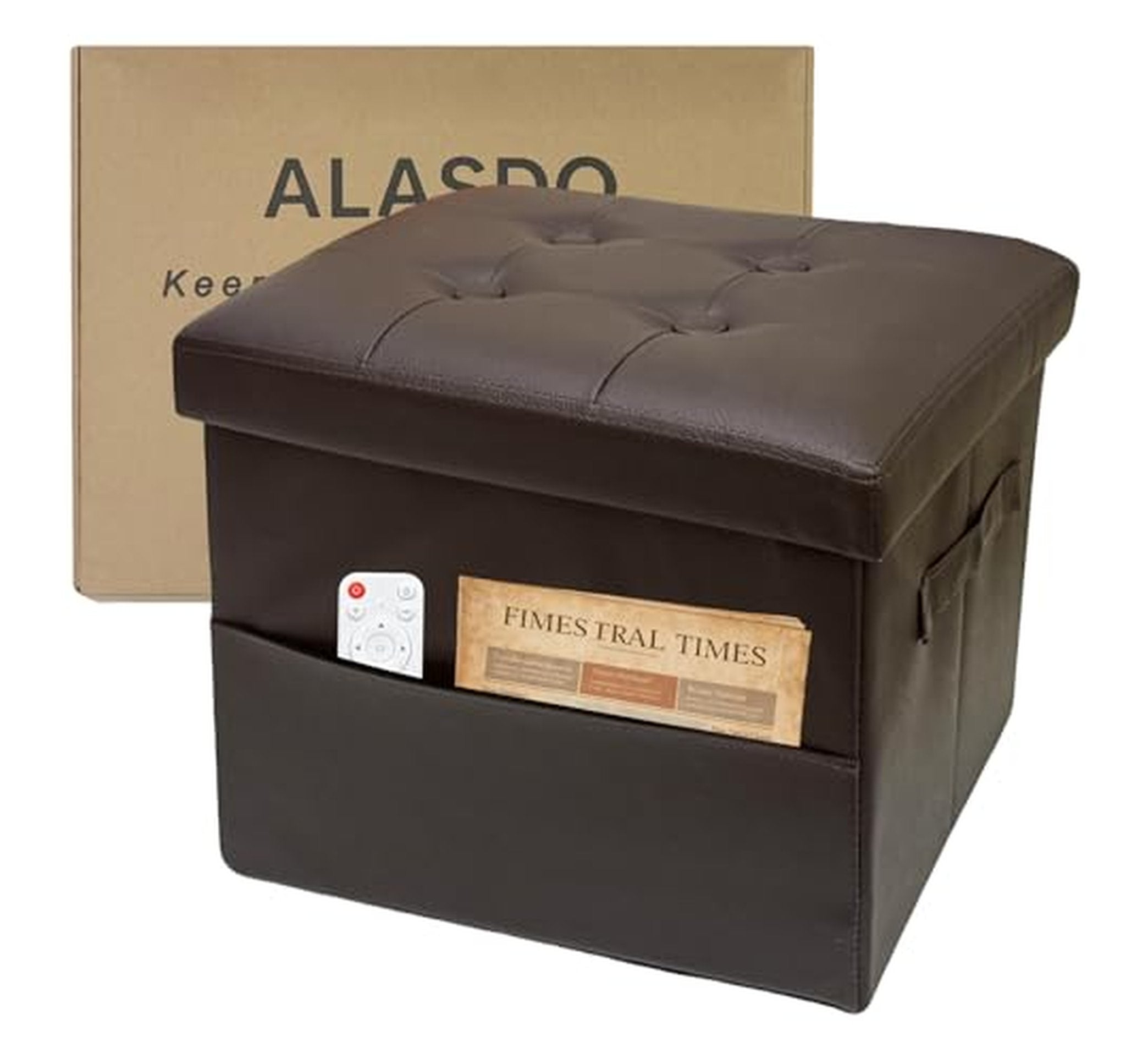 Foldable Storage Ottoman Footrest Stool Bench