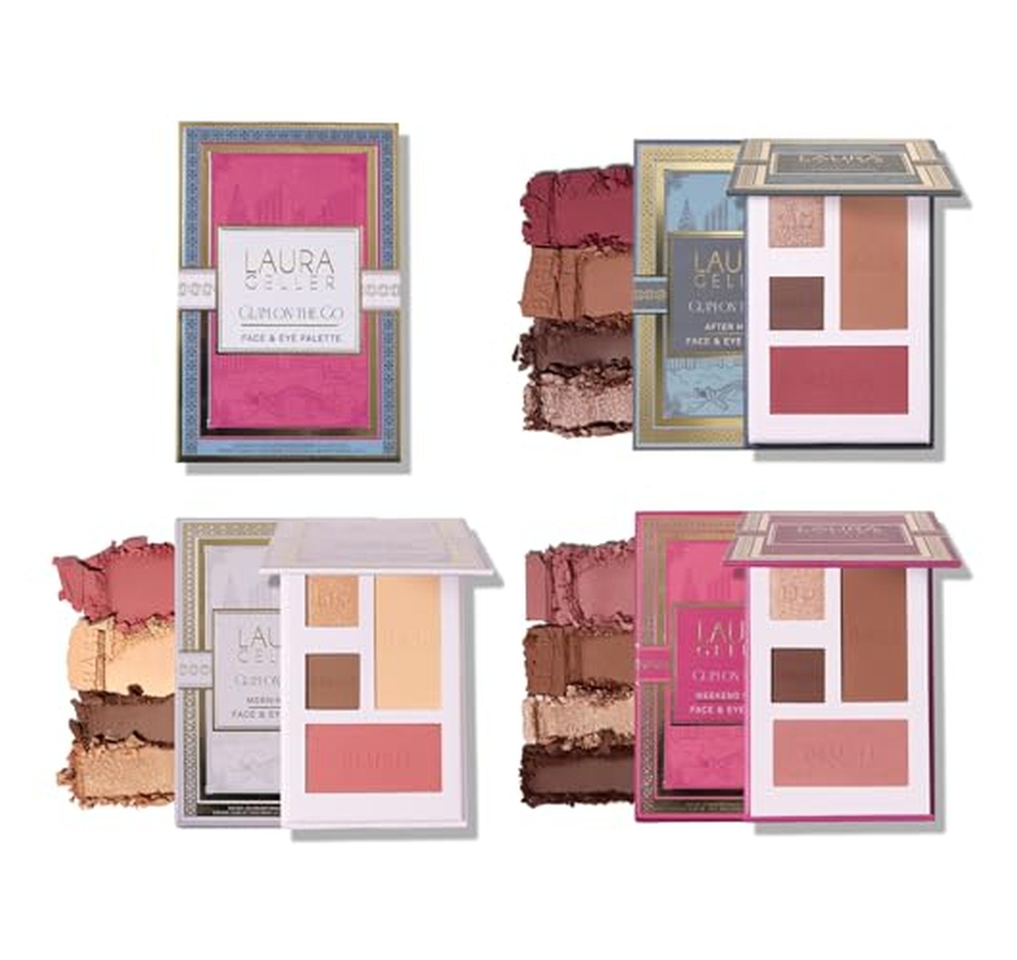 3 Pack LAURA GELLER Eyeshadow and Blush Palettes