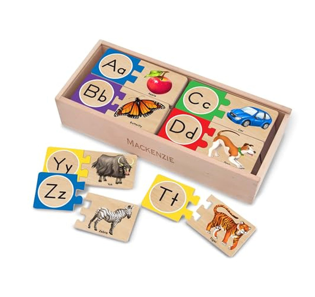 Melissa & Doug Self-Correcting Wooden Alphabet Puzzle Set