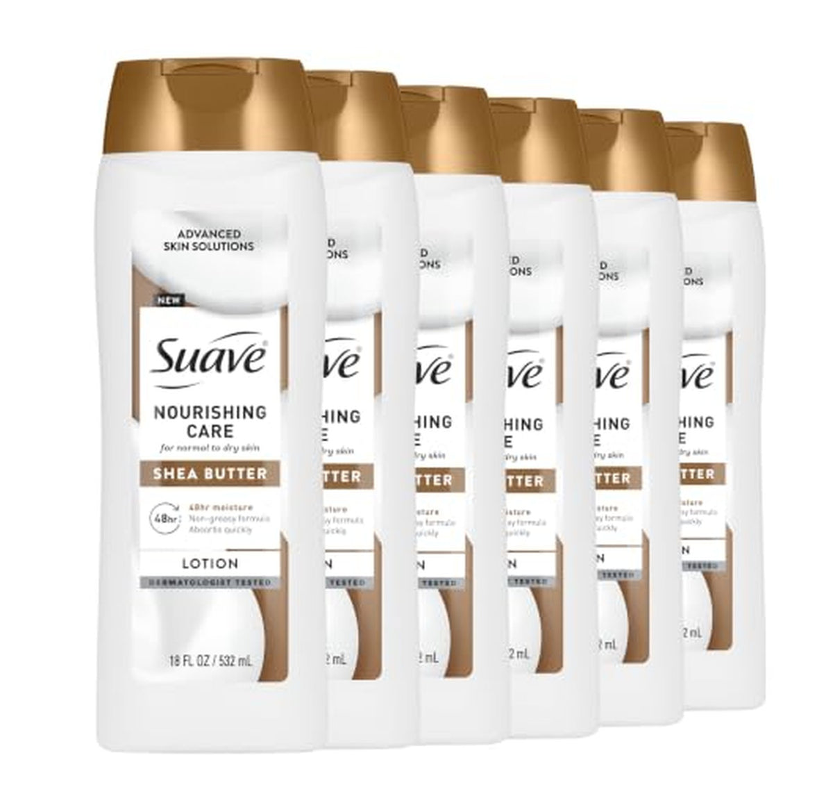 6 Pack Suave Shea Butter Hand and Body Lotion