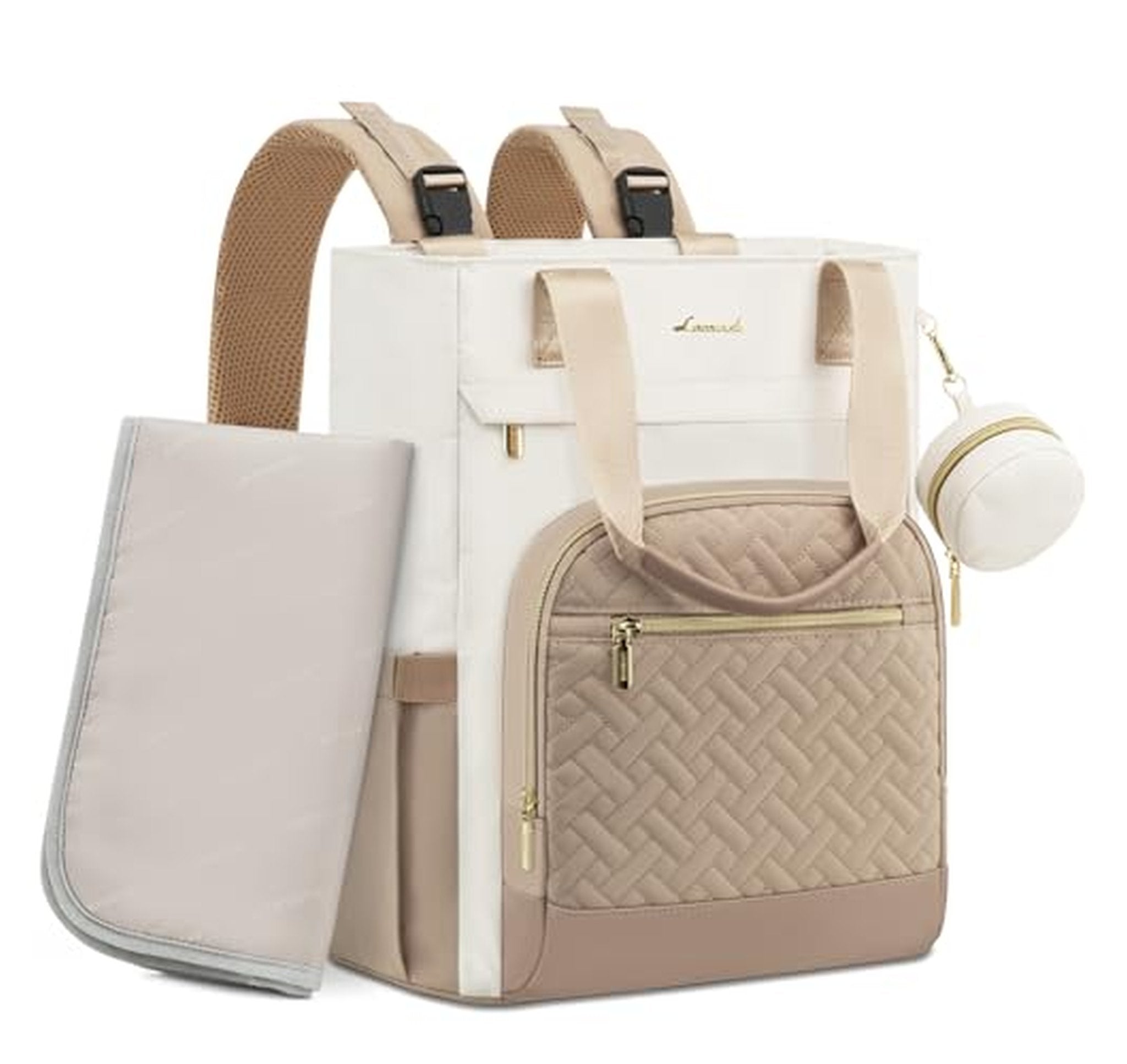 Large Capacity Diaper Bag Backpack with Changing Pad