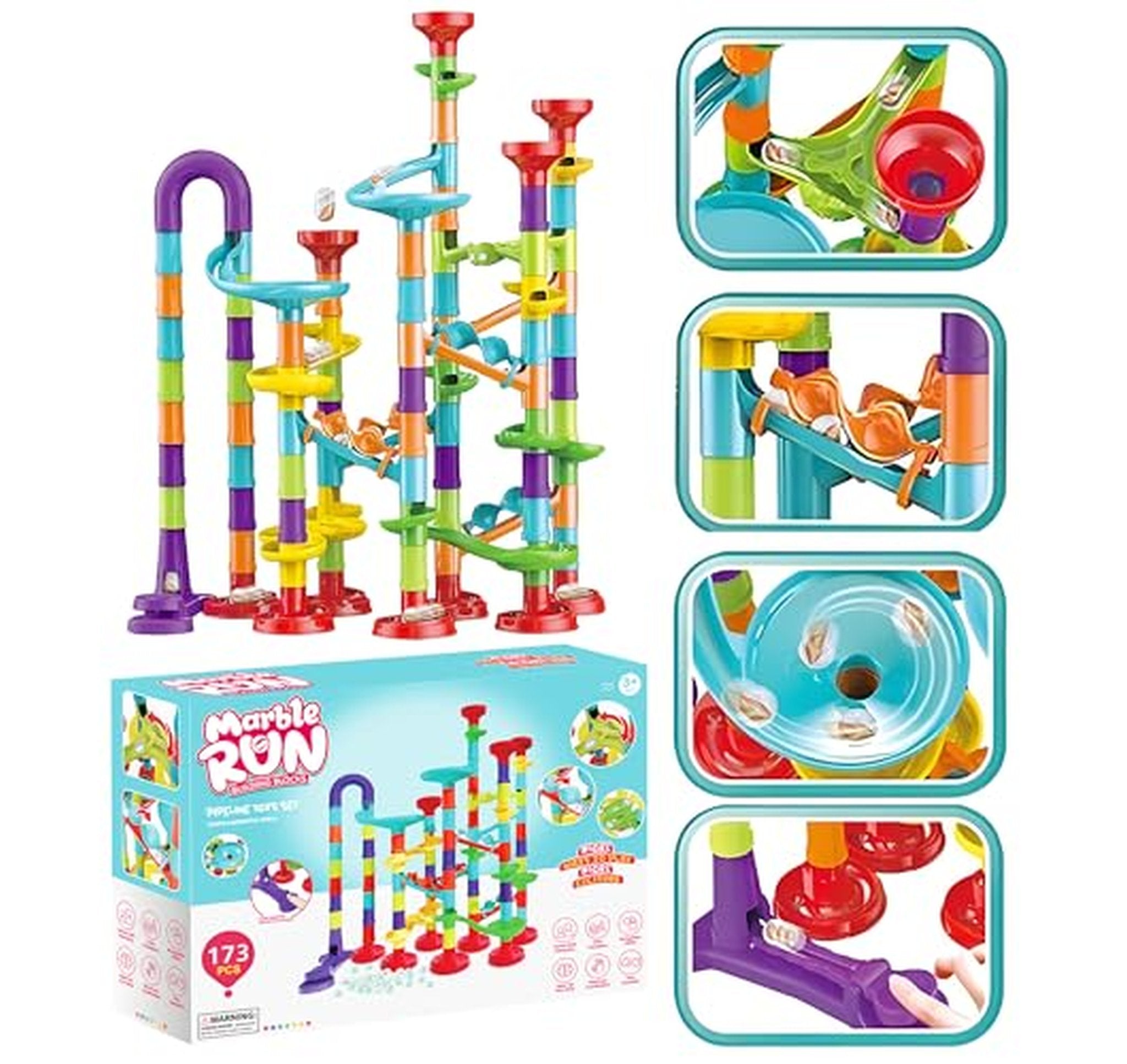 173 Piece STEM Marble Run Building Block Set