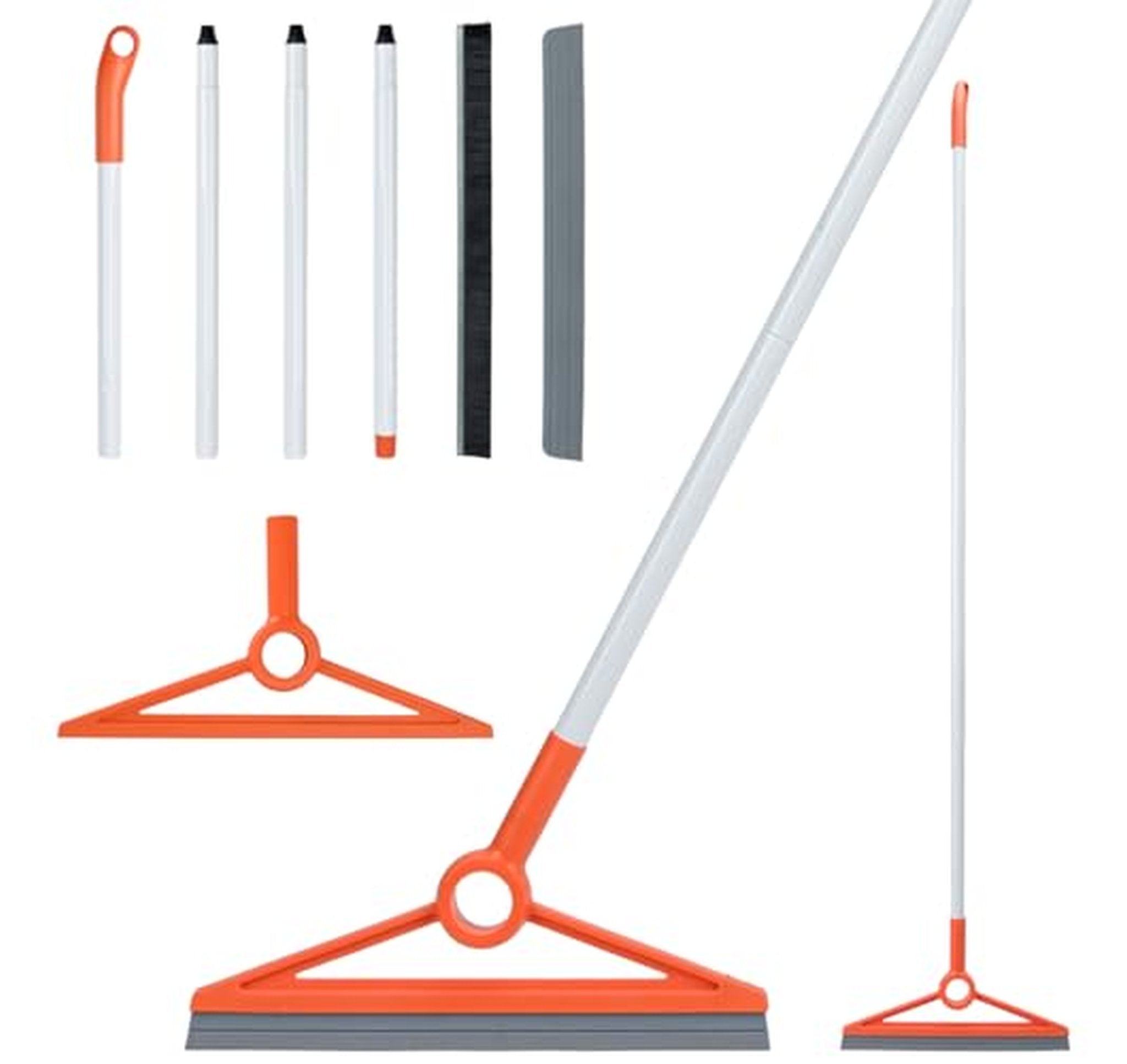 Rubber Squeegee and Bristle Brush Floor Broom