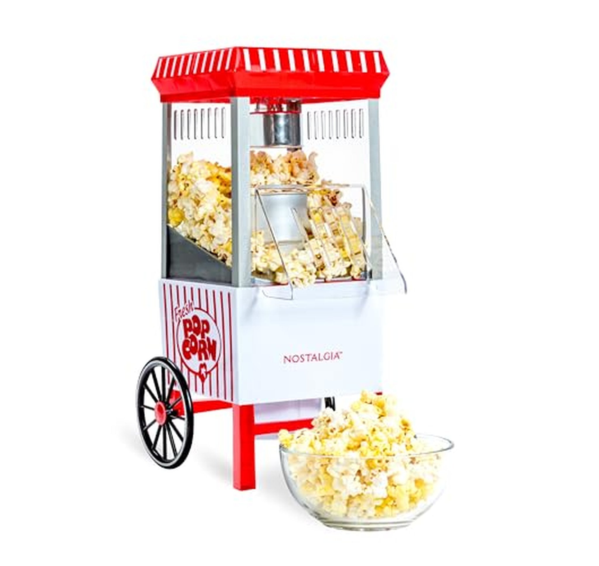 Nostalgia Vintage Hot Air Popcorn Maker Cart