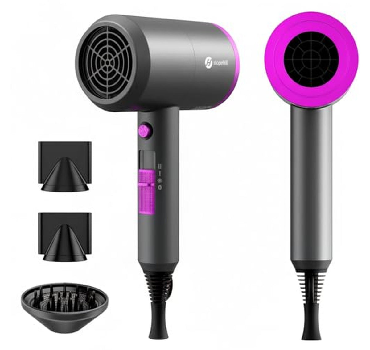1800W Ionic Fast-Drying Hair Dryer with Diffuser