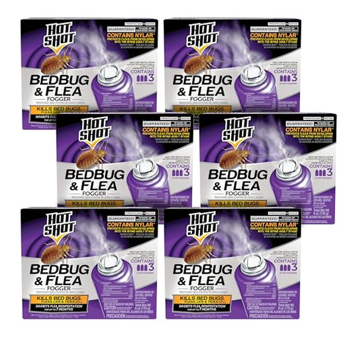 6 Pack Hot Shot Bed Bug and Flea Fogger