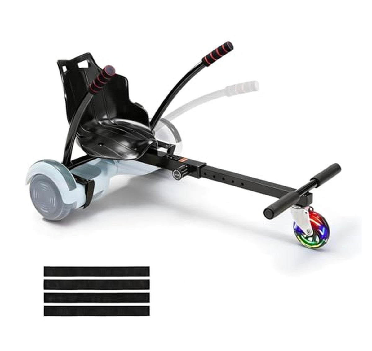 Hoverboard Go Kart Seat Attachment with LED Lights