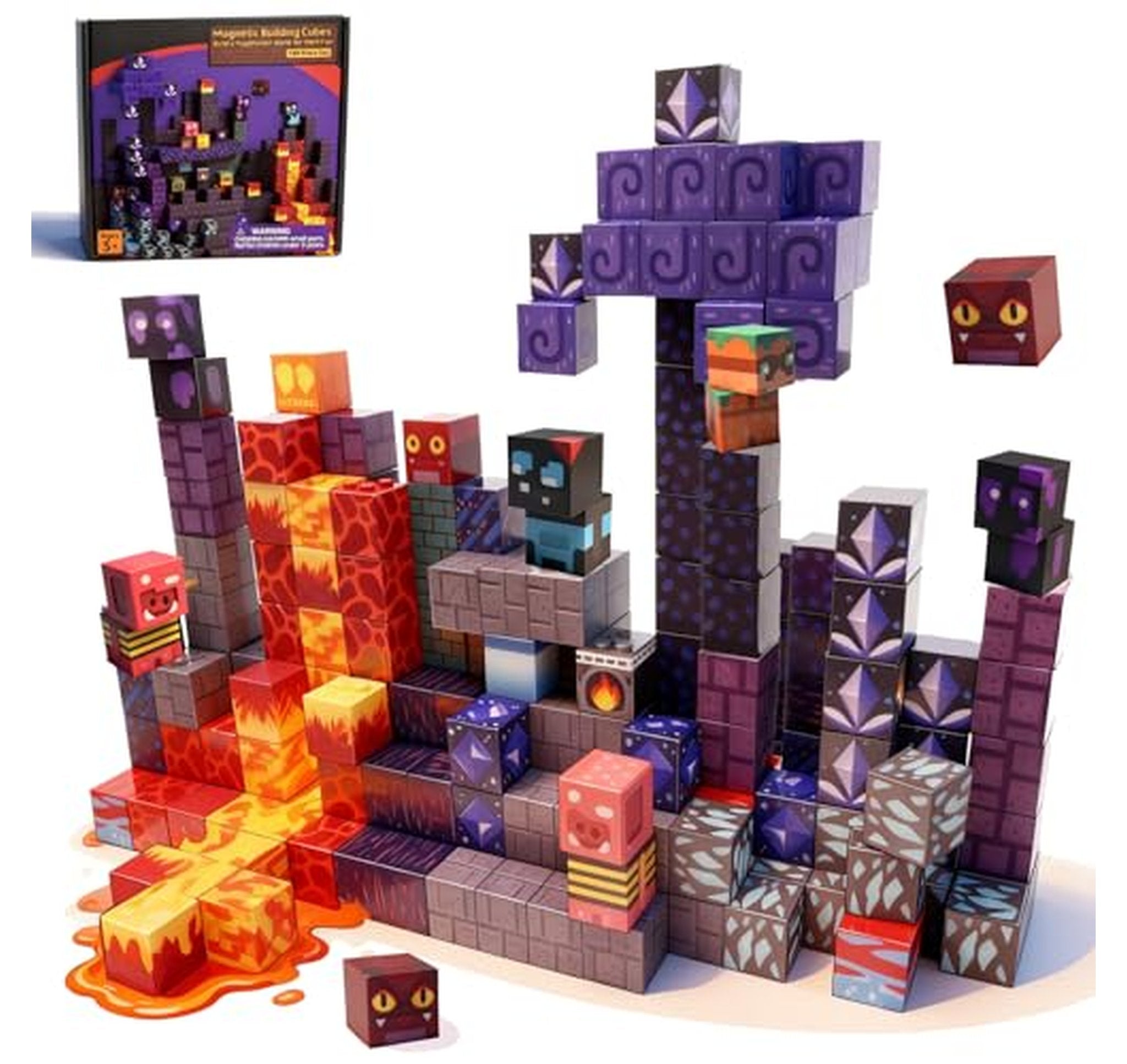 100 Piece Magnetic Building Blocks STEM Toy Set