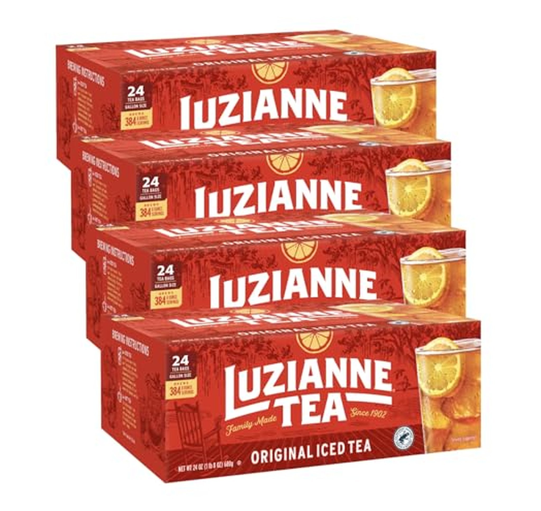 4 Pack Luzianne Unsweetened Iced Tea Gallon Bags