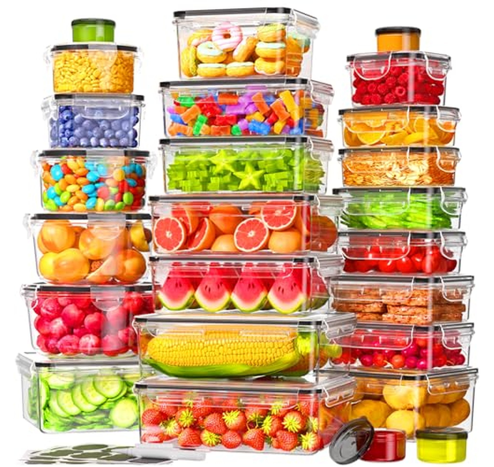 50 Pack Airtight Food Storage Containers BPA-Free