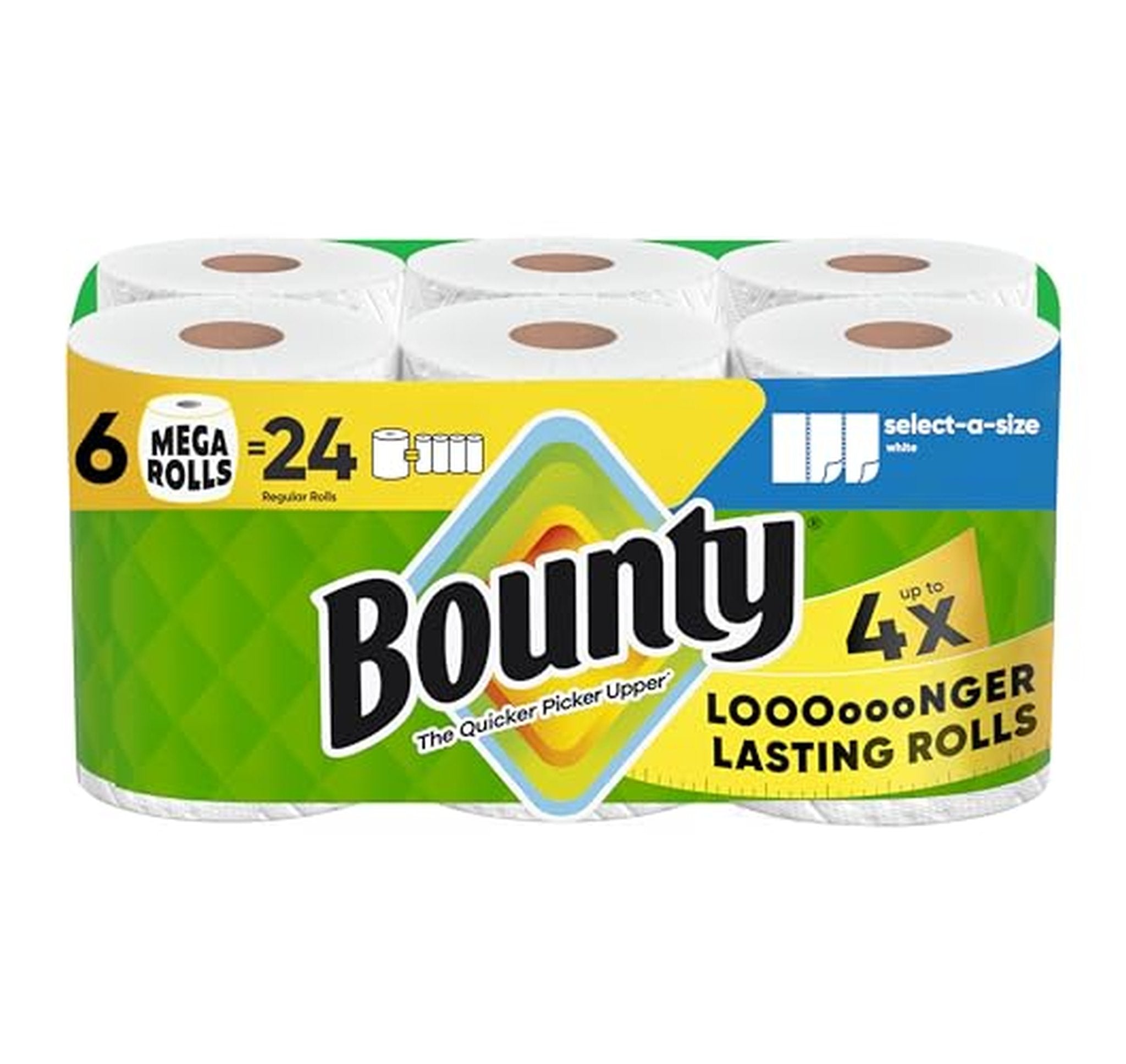 6 Mega Rolls Bounty Select-A-Size Paper Towels