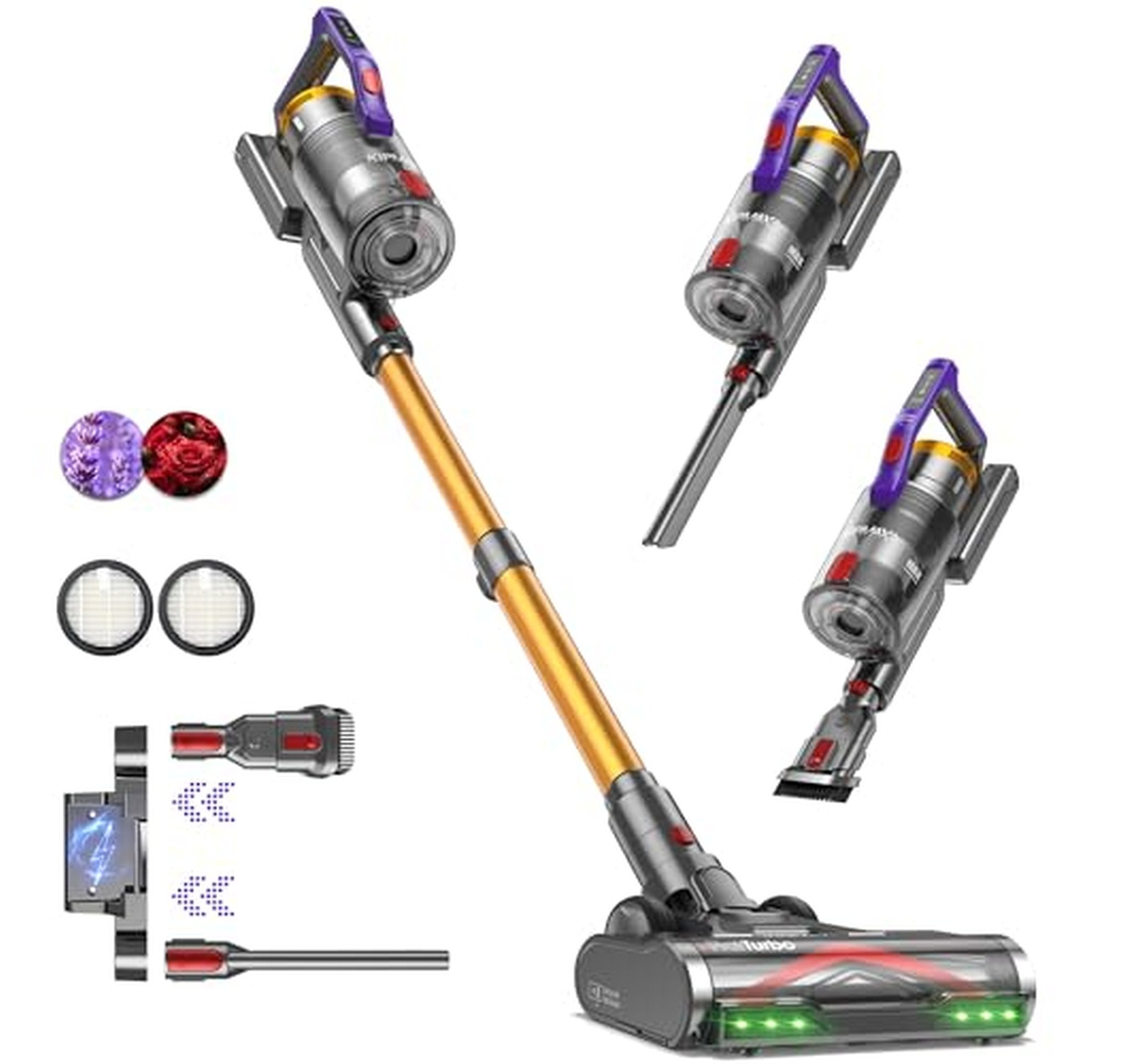 Cordless 550W Stick Vacuum Cleaner with LED Display