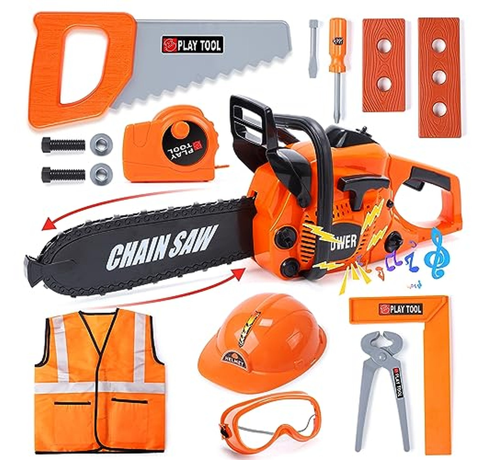 Kids Toy Chainsaw Pretend Play Tool Set