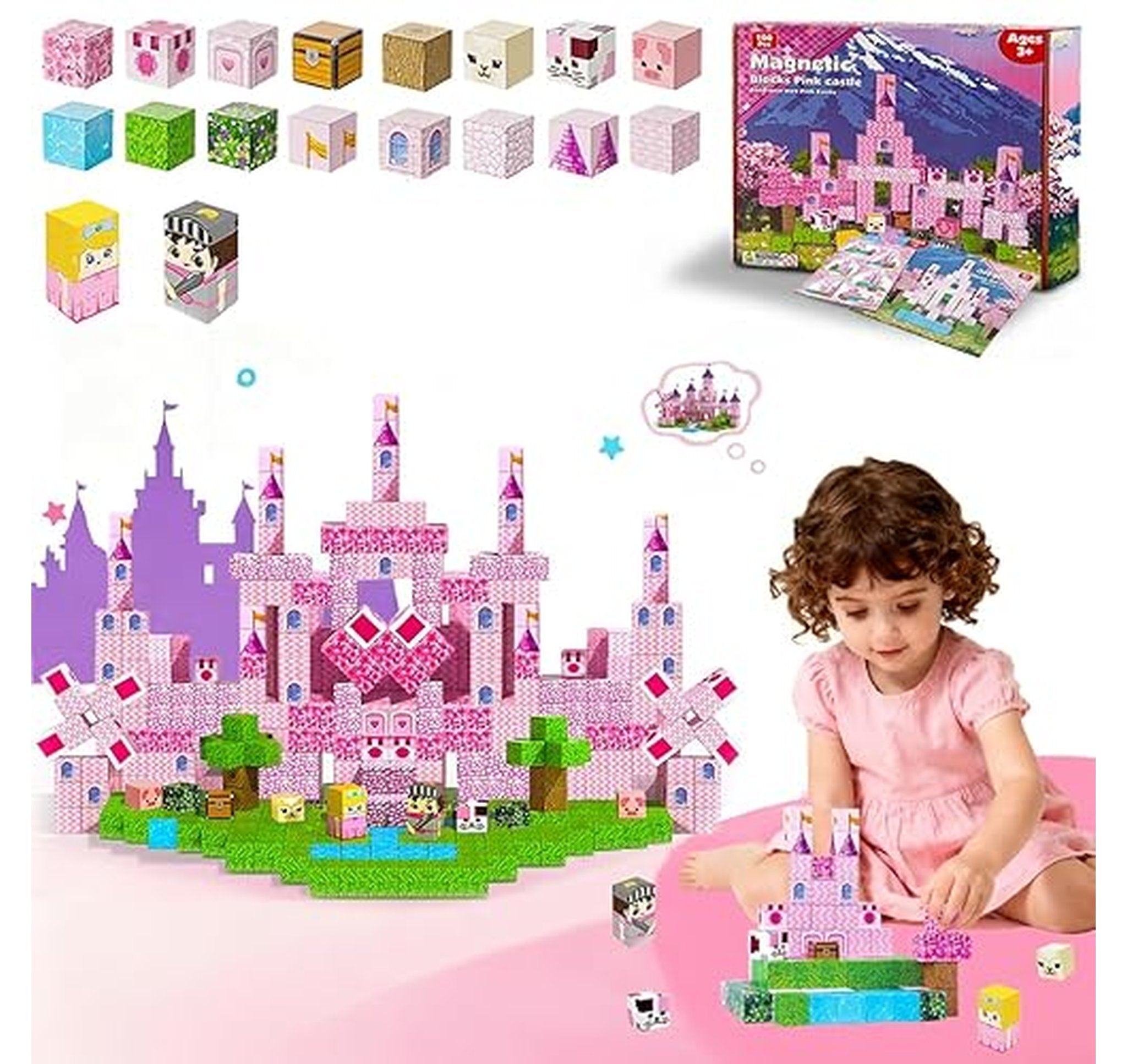 100 Piece Magnetic Building Blocks STEM Toy Set