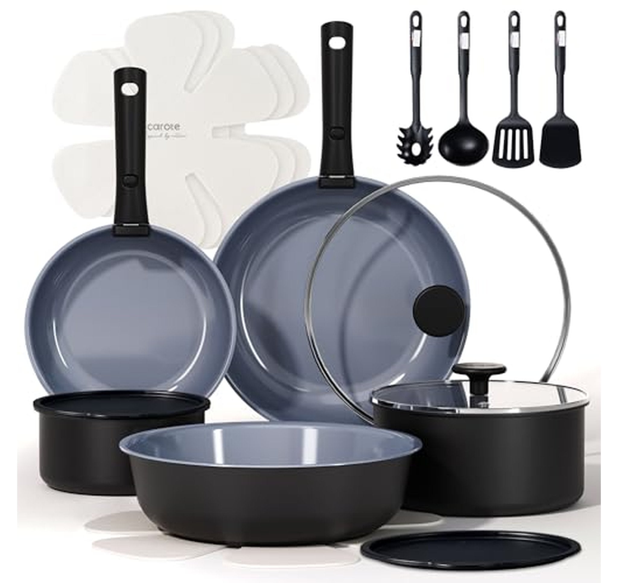 19 Piece Nonstick Ceramic Pots and Pans Set