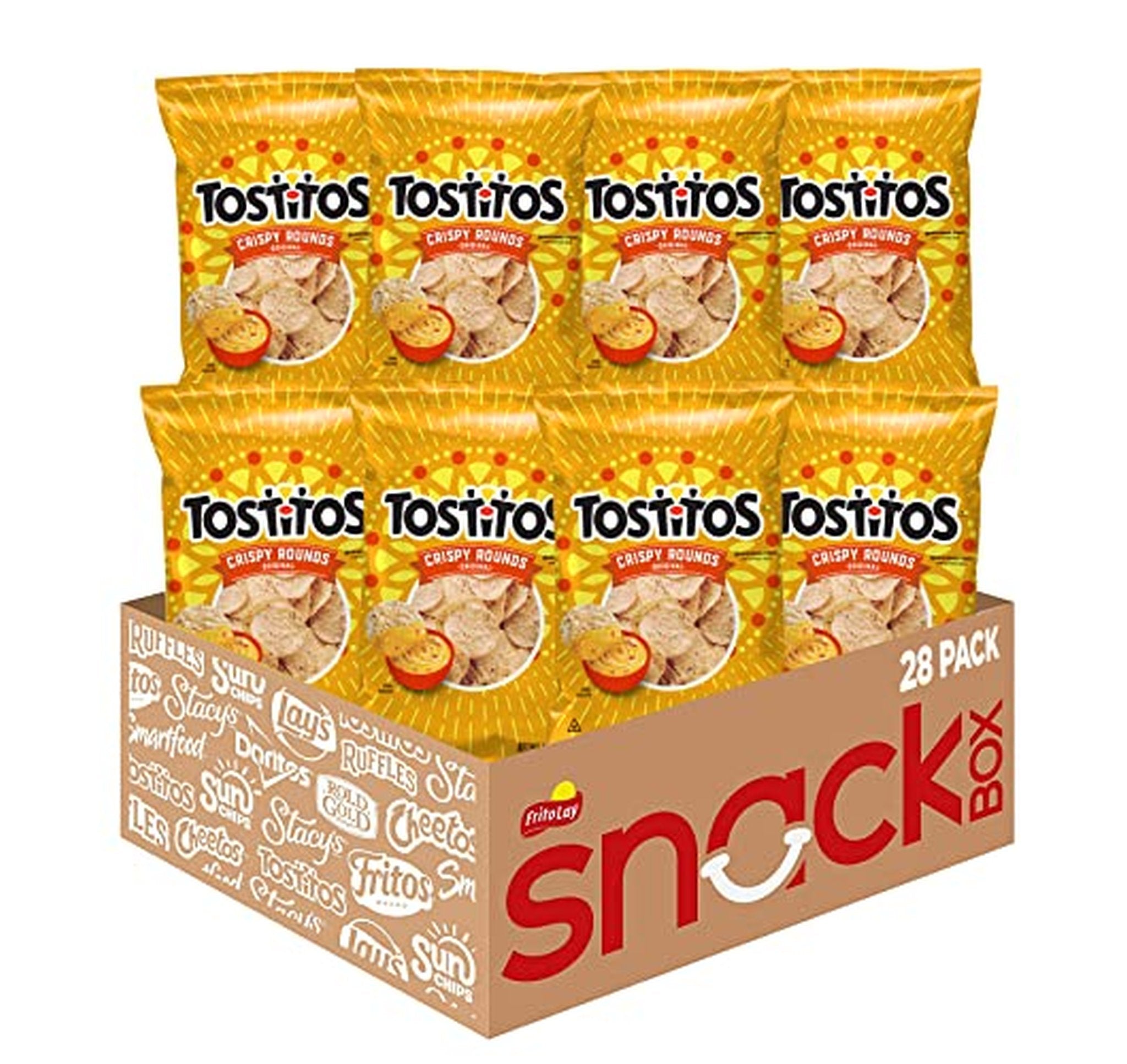 28 Pack Tostitos Crispy Rounds Tortilla Chips 3oz ( Triangle k)