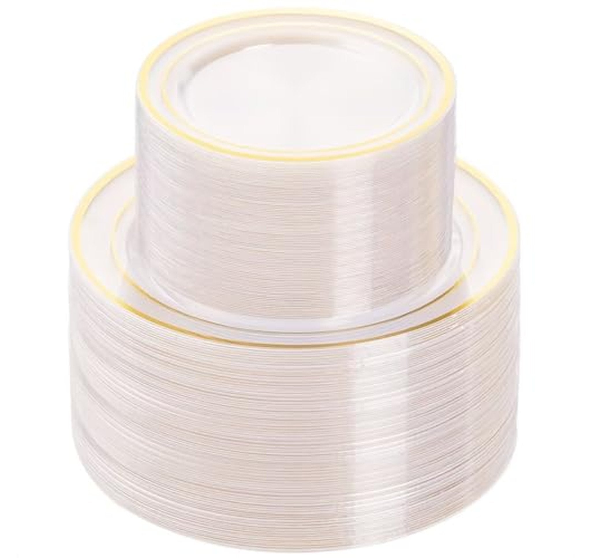 200 Count Disposable Plastic Dinner and Dessert Plates