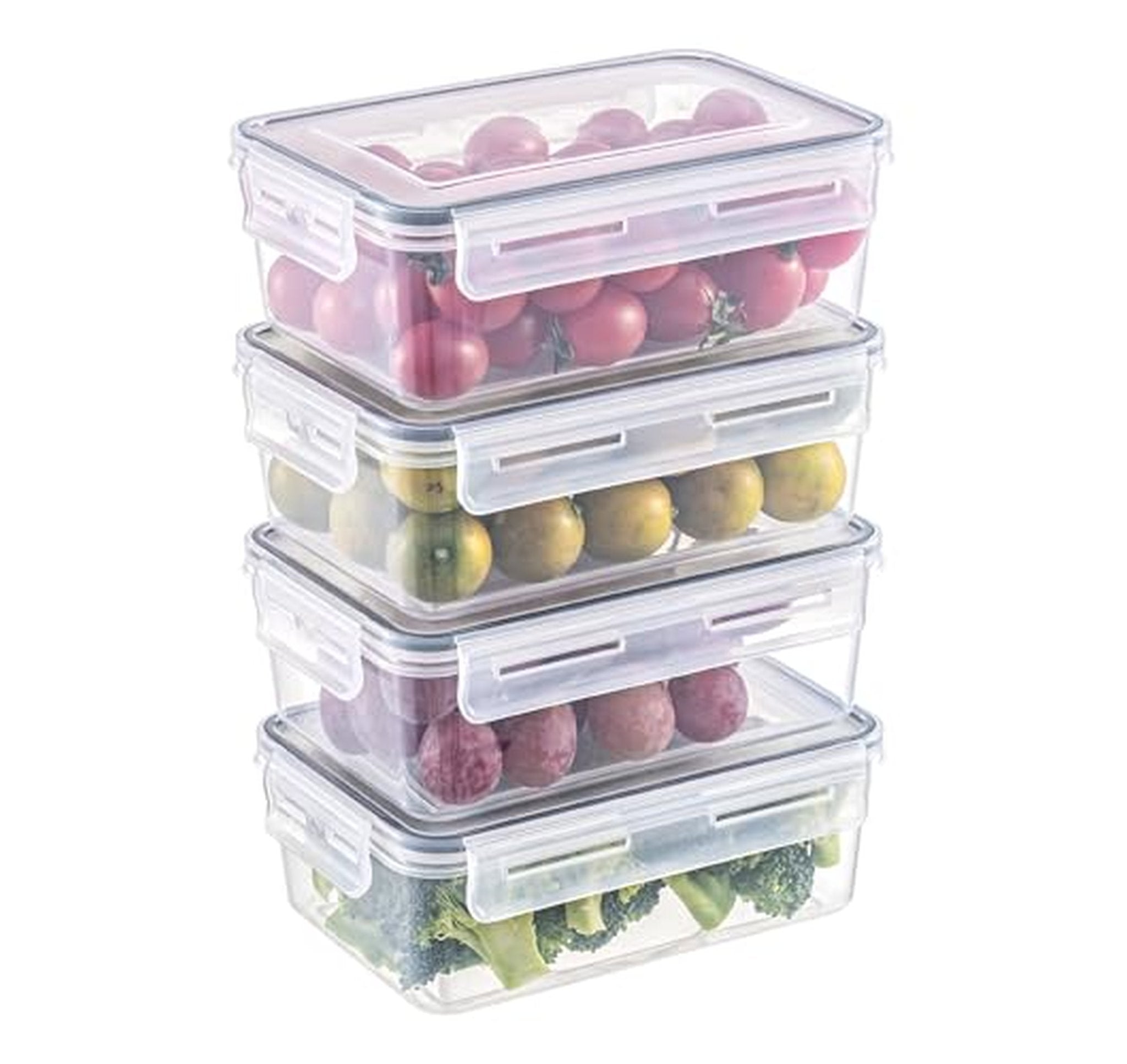 4 Pack 34 Oz Plastic Food Storage Containers