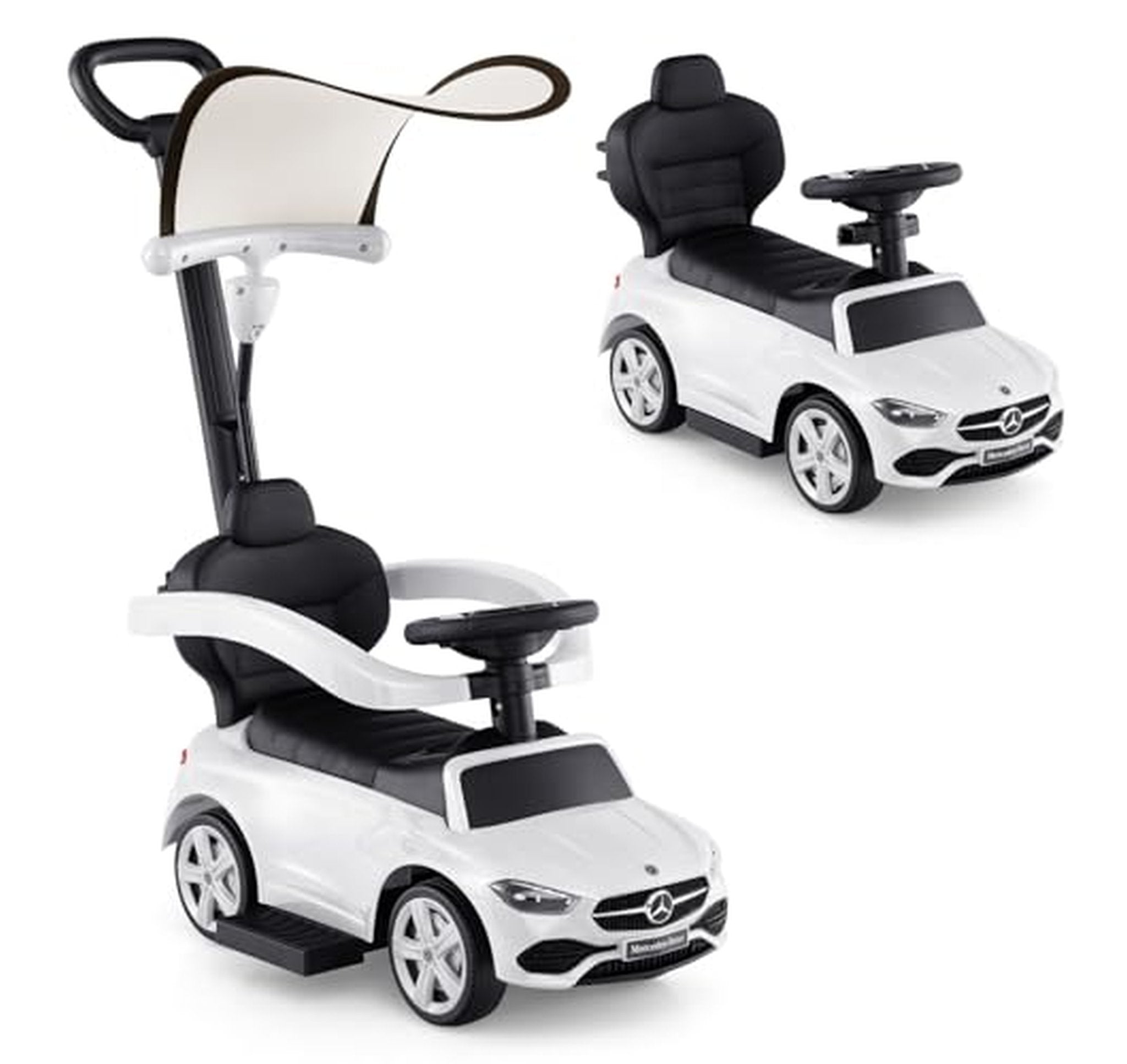 3-in-1 Mercedes Benz Toddler Push Ride-On Car