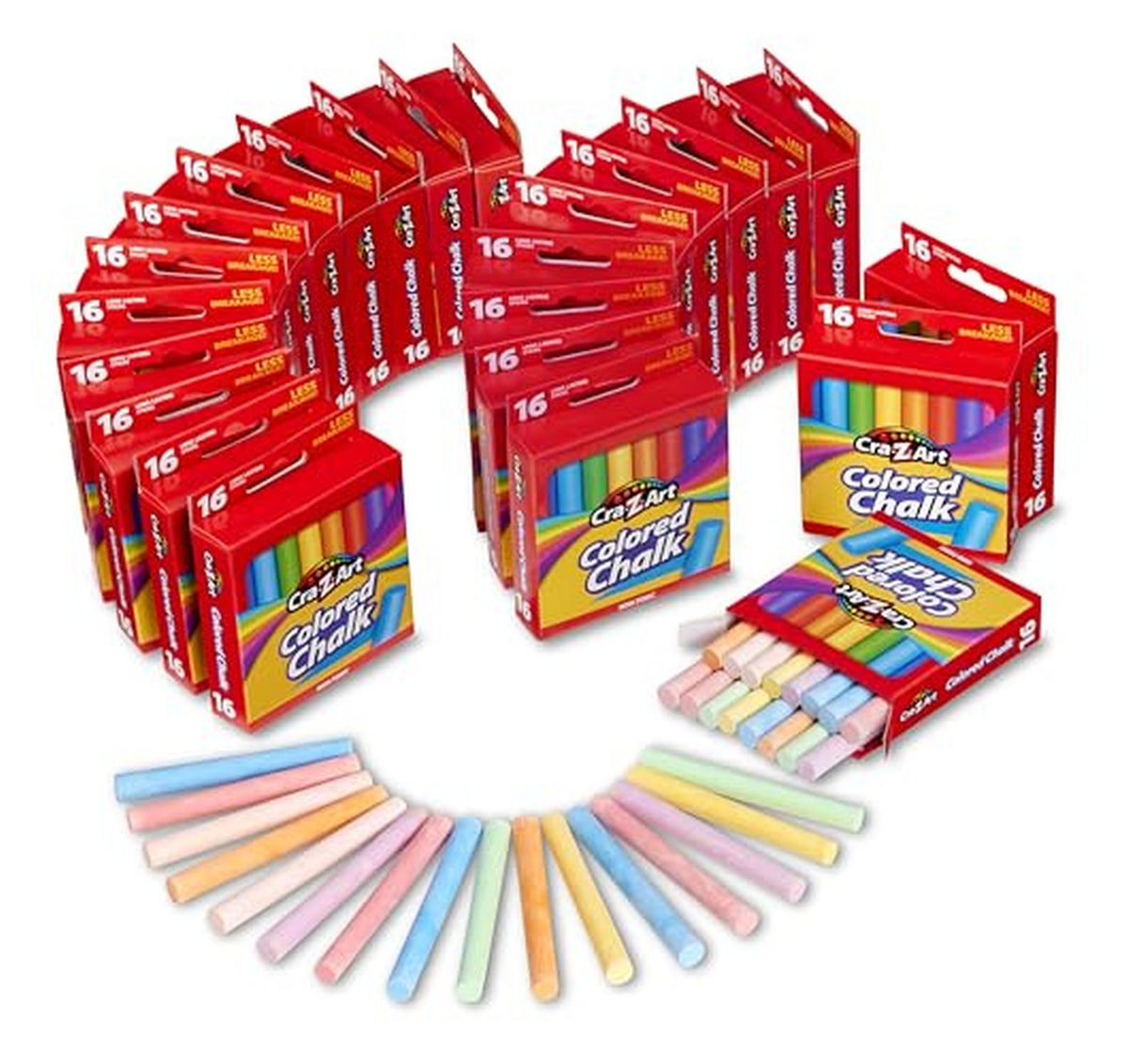 24 Pack Cra-Z-Art Non-Toxic Colored Chalk Sticks