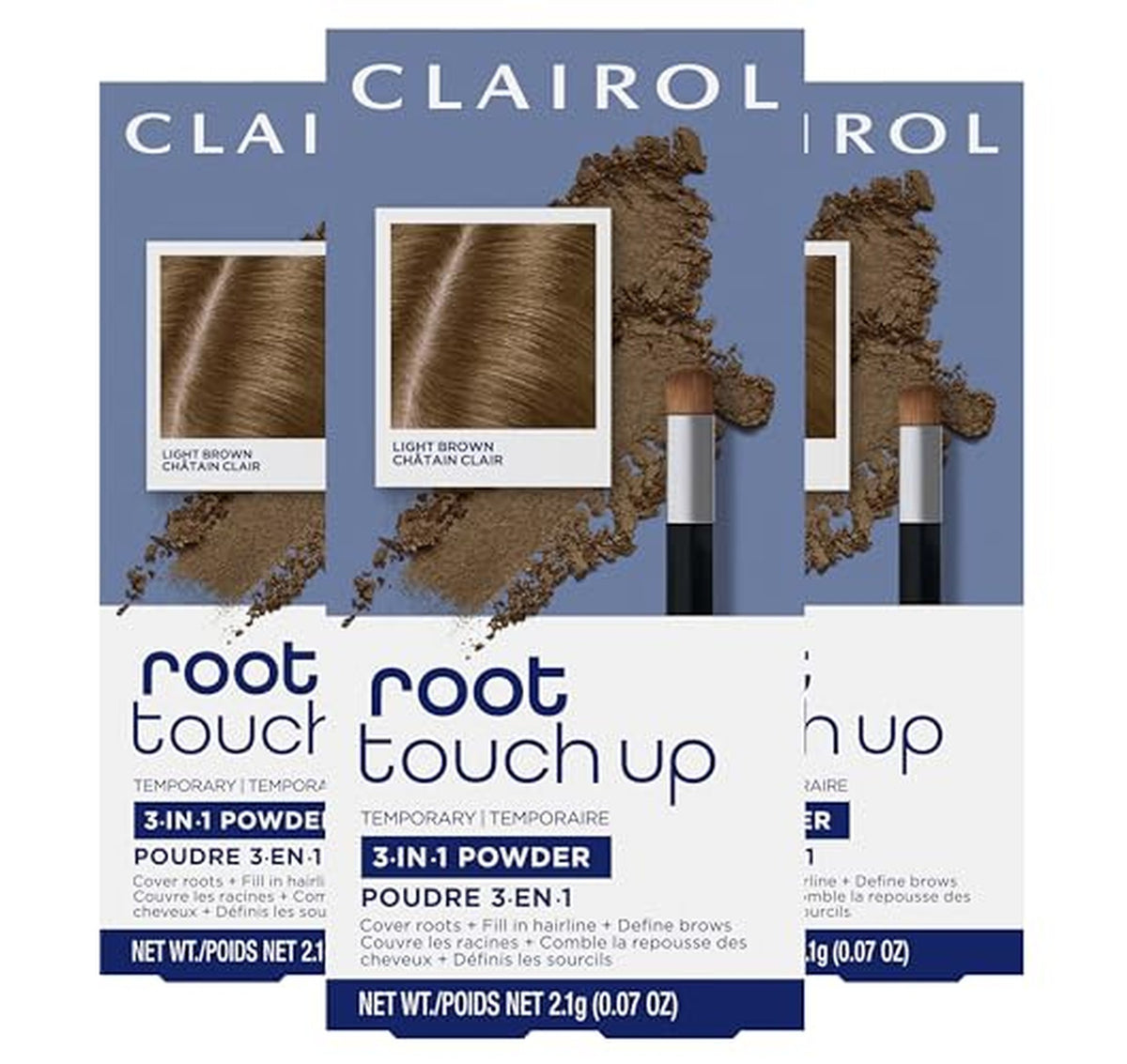 3 Pack Clairol Root Touch-Up Concealing Powder
