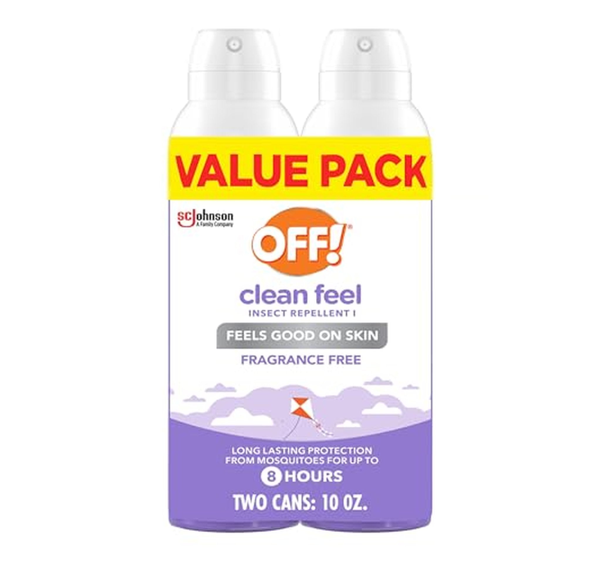 2 Pack OFF! Clean Feel DEET-Free Insect Repellent Aerosol