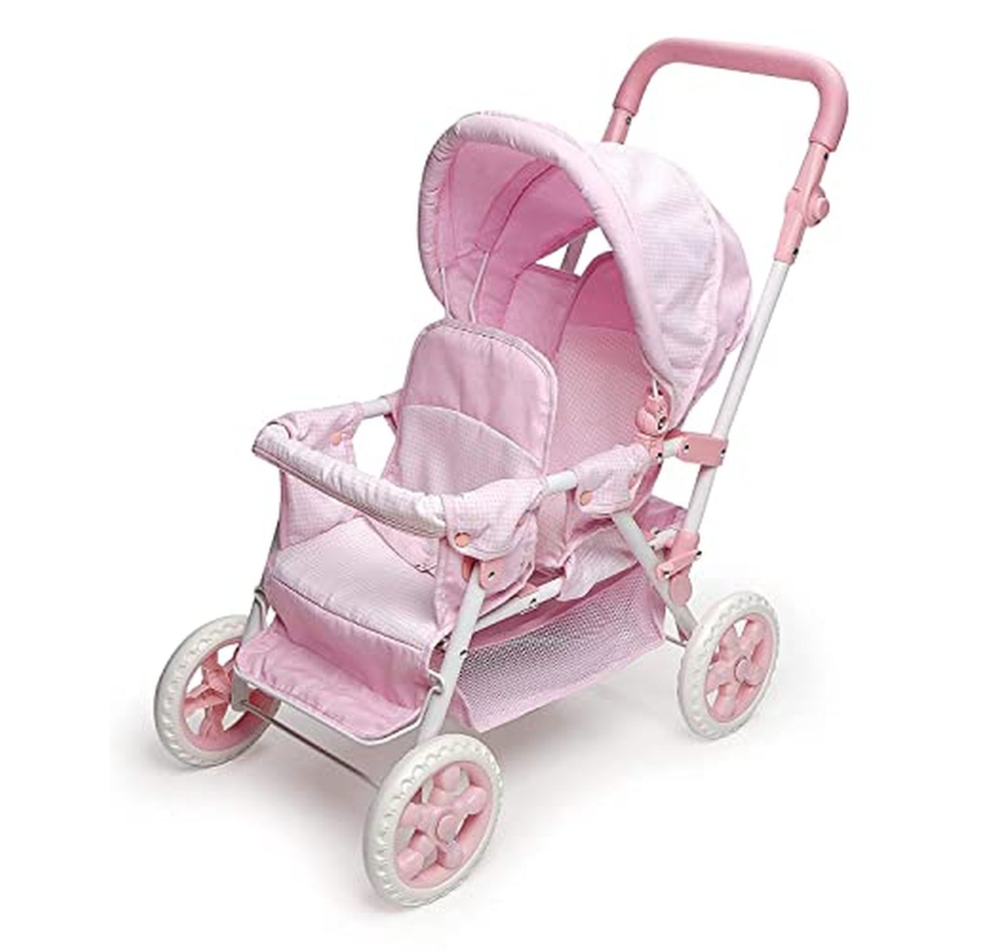 Badger Basket Double Doll Stroller with Storage Basket
