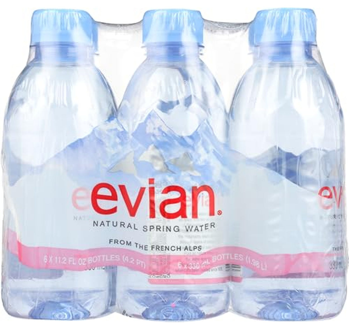 6 Pack evian Natural Spring Water 11.2 oz