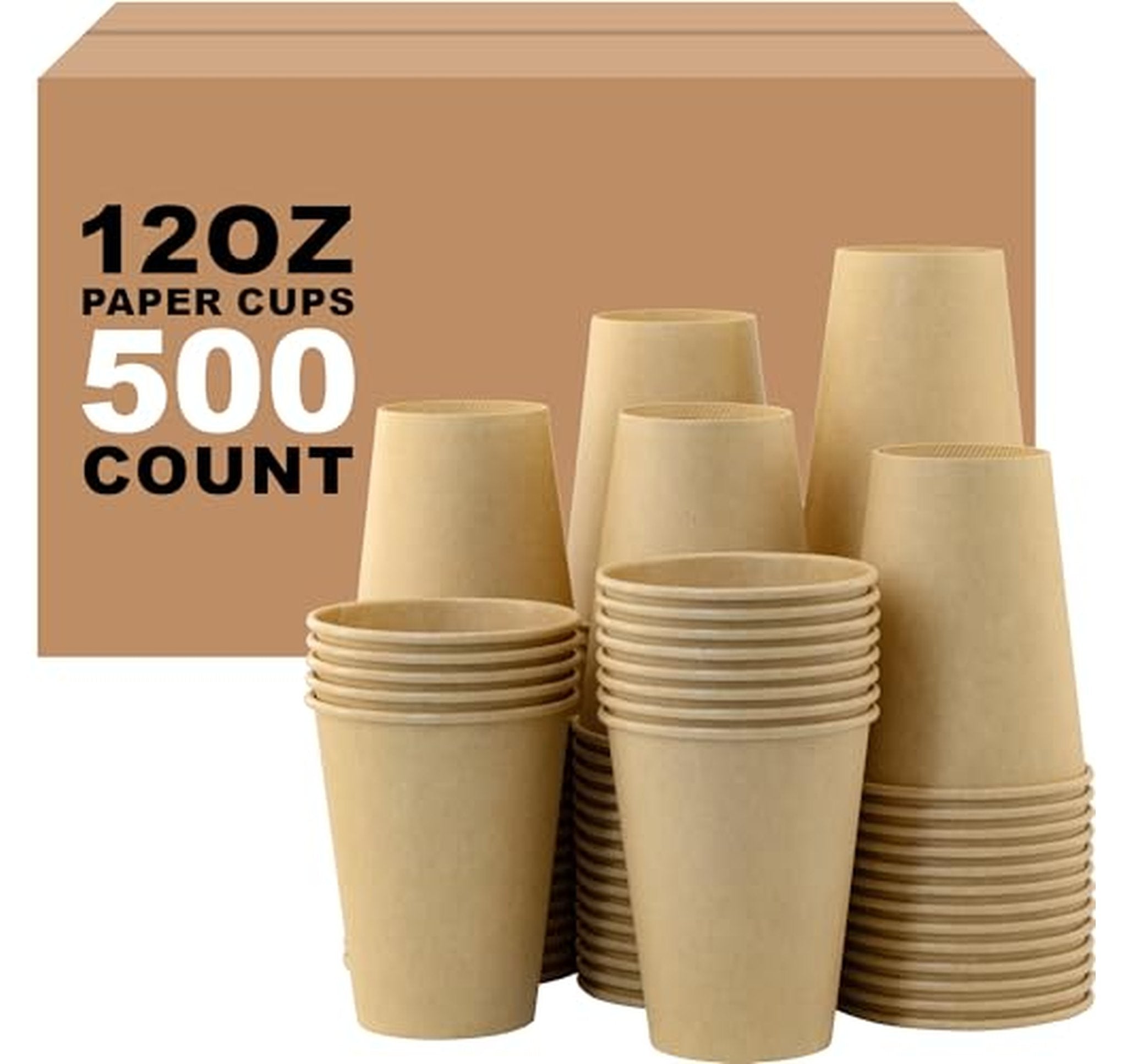 500 Pack 12 oz Disposable Paper Coffee Cups