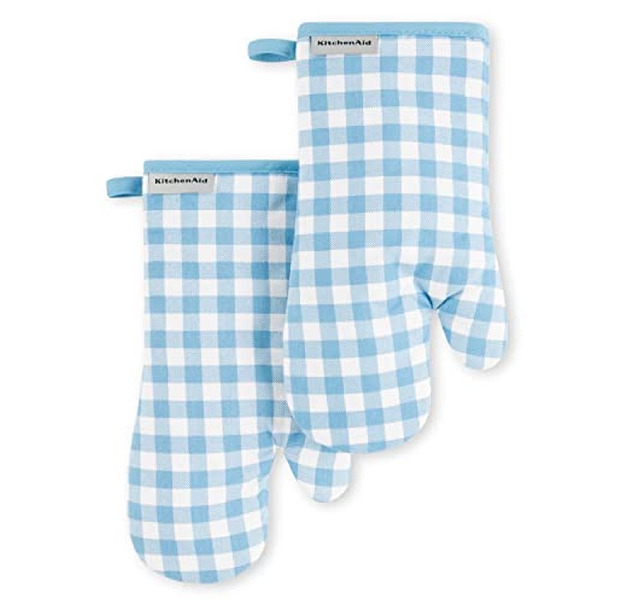 2 Pack KitchenAid Gingham Cotton Oven Mitts