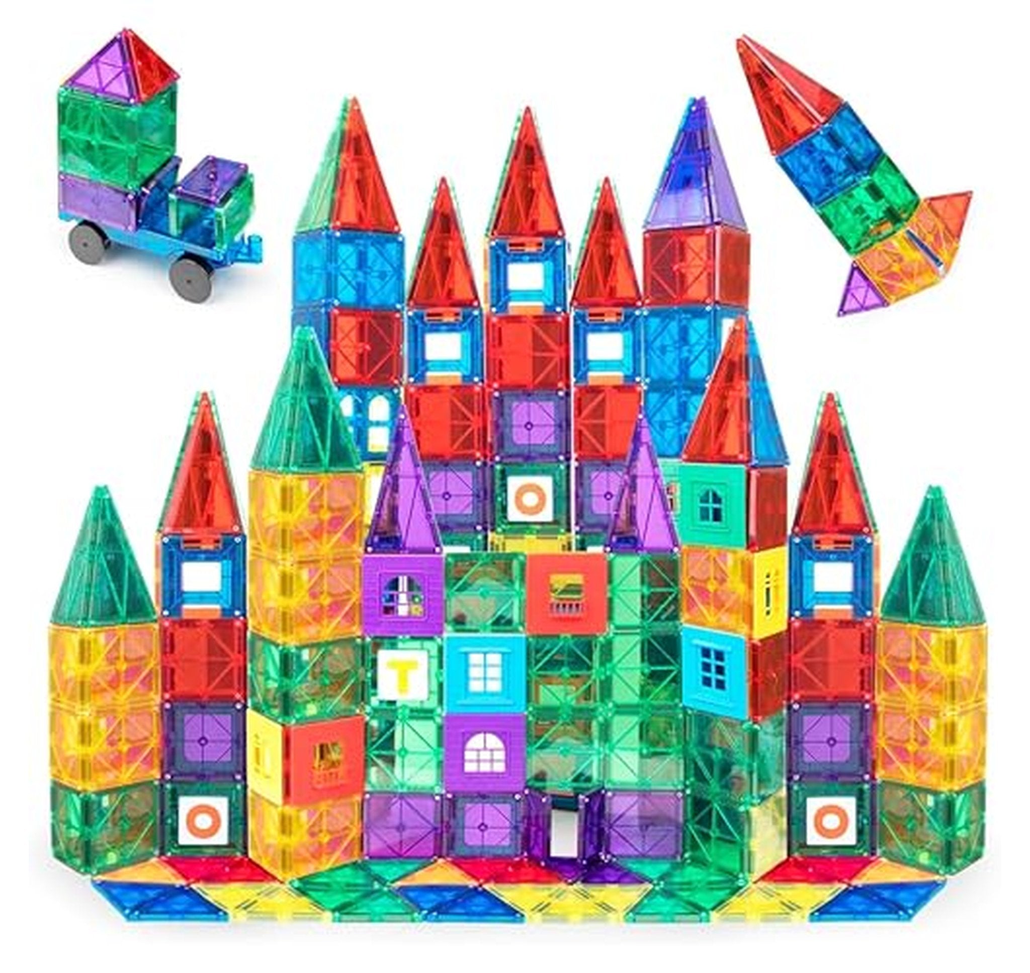 100 Piece Magnetic Tiles STEM Building Blocks Set