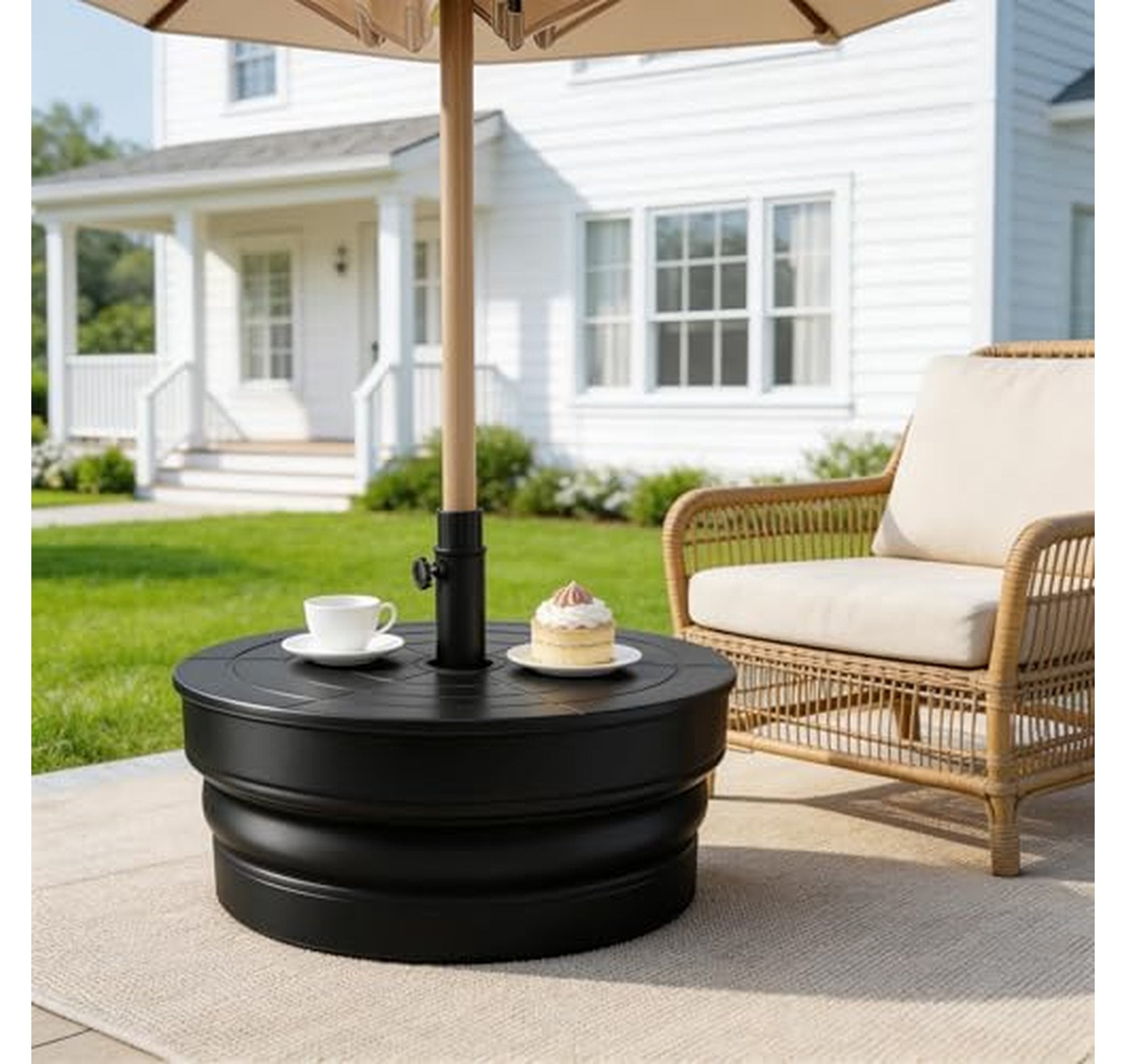 Foldable 110 lb Heavy Duty Patio Umbrella Base
