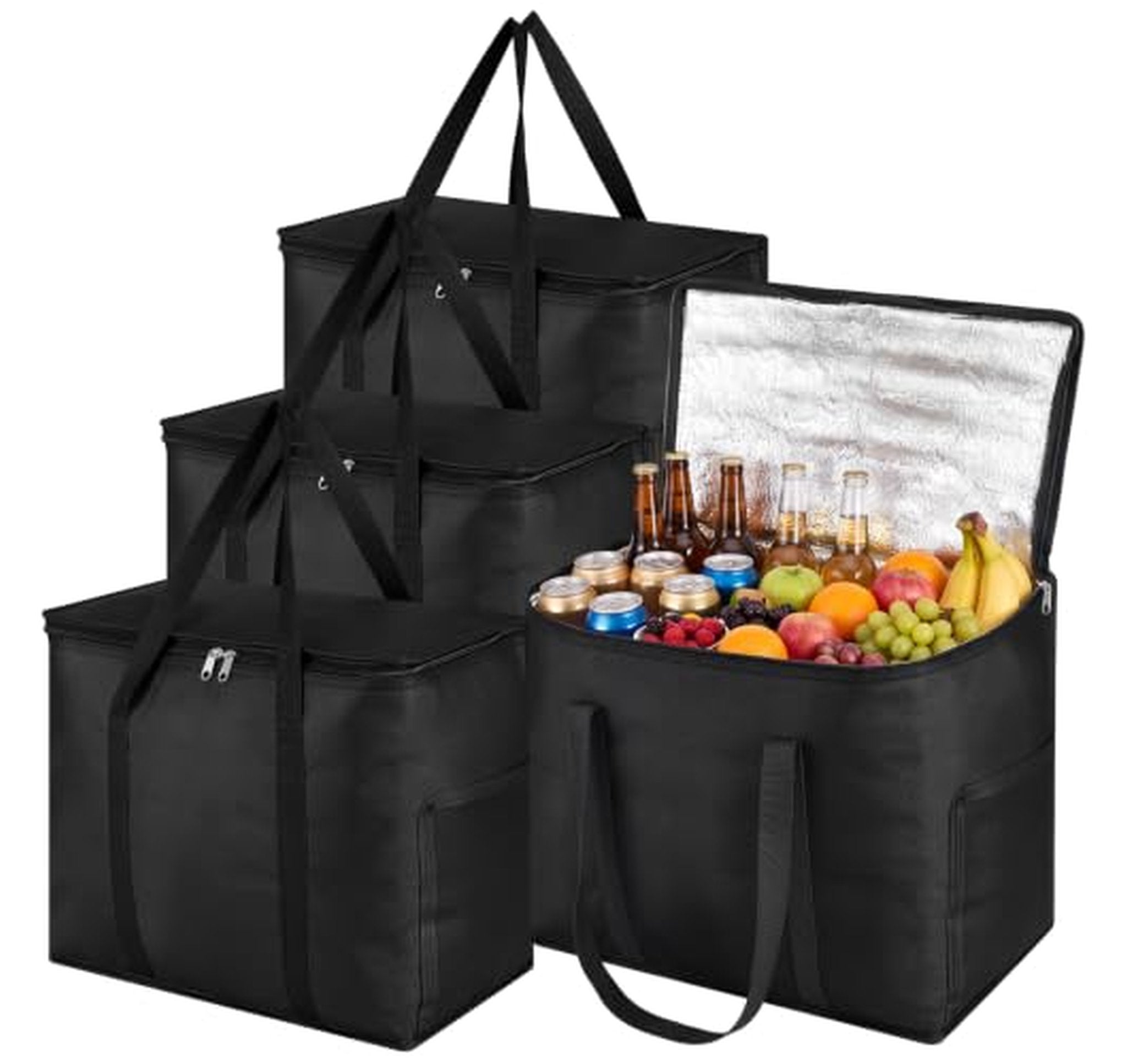 4 Pack Insulated Reusable Grocery Cooler Bags