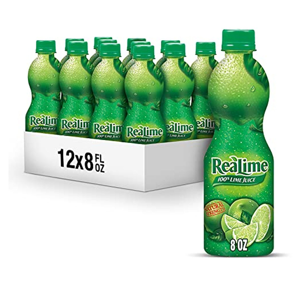 12 Pack Realime 100% Lime Juice 8 fl oz